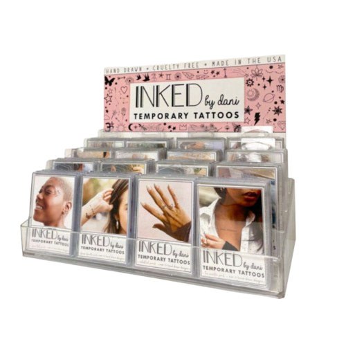 Inked Temporary Tattoos Display - 48pcs