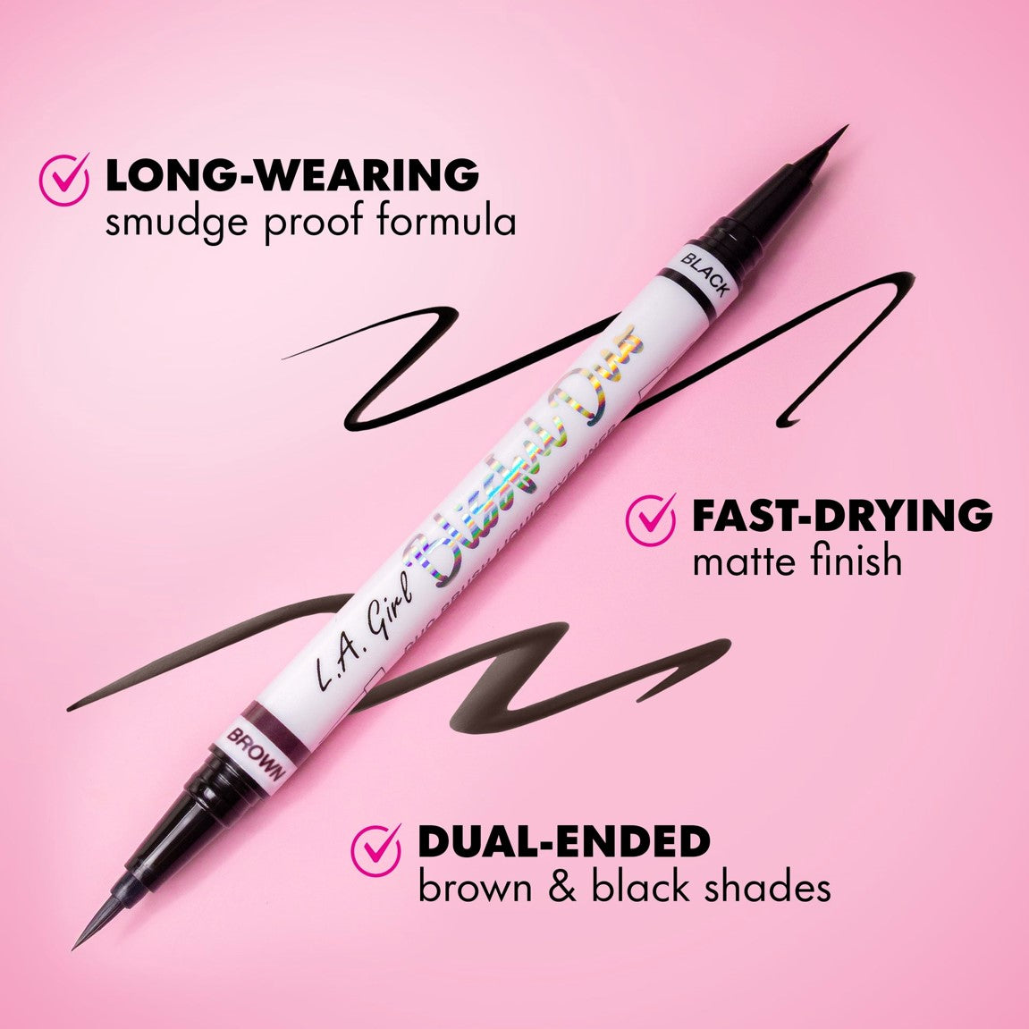L.A. Girl Blissful Duo Brush Liquid Eyeliner
