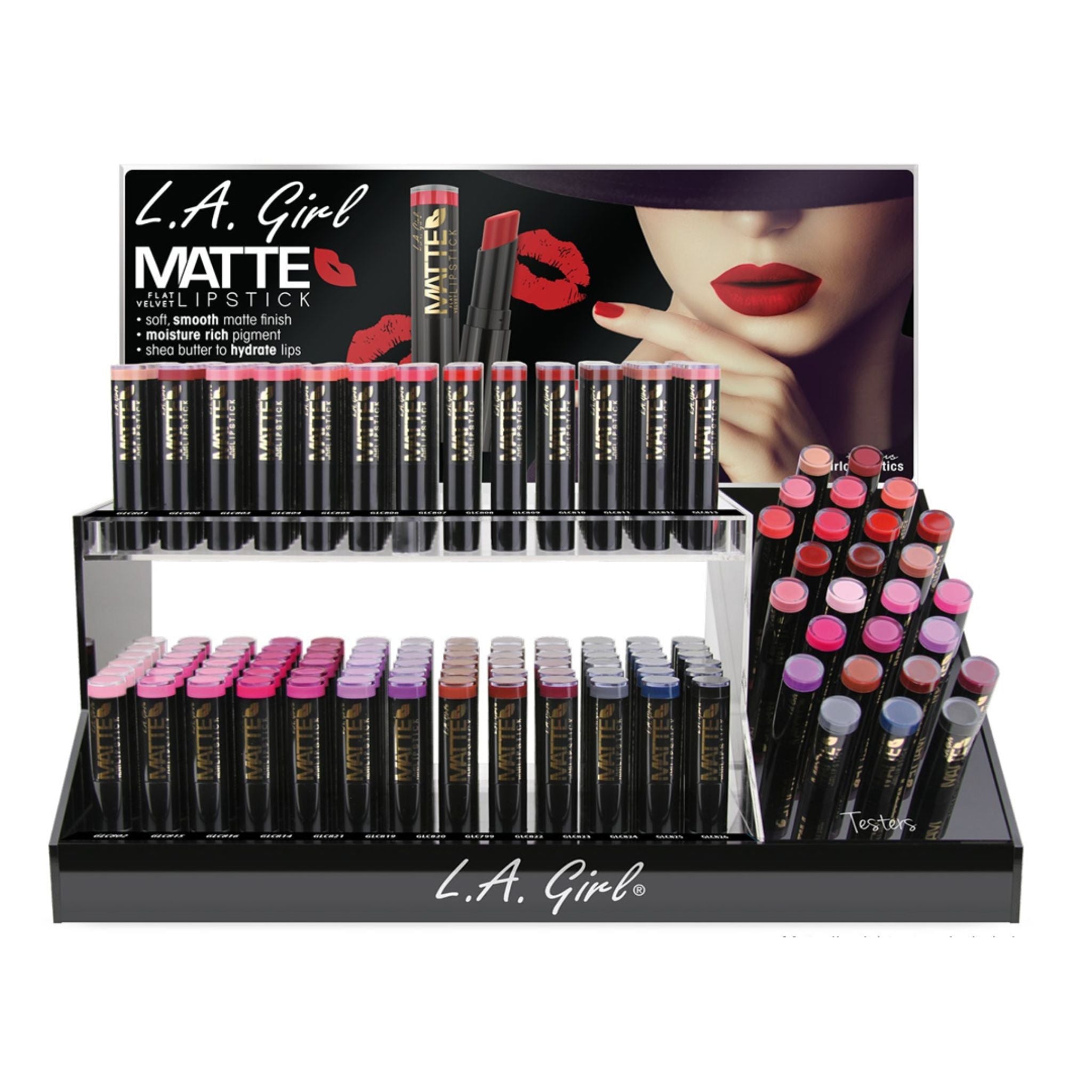 Matte Flat Velvet Lipstick Display - 156pcs