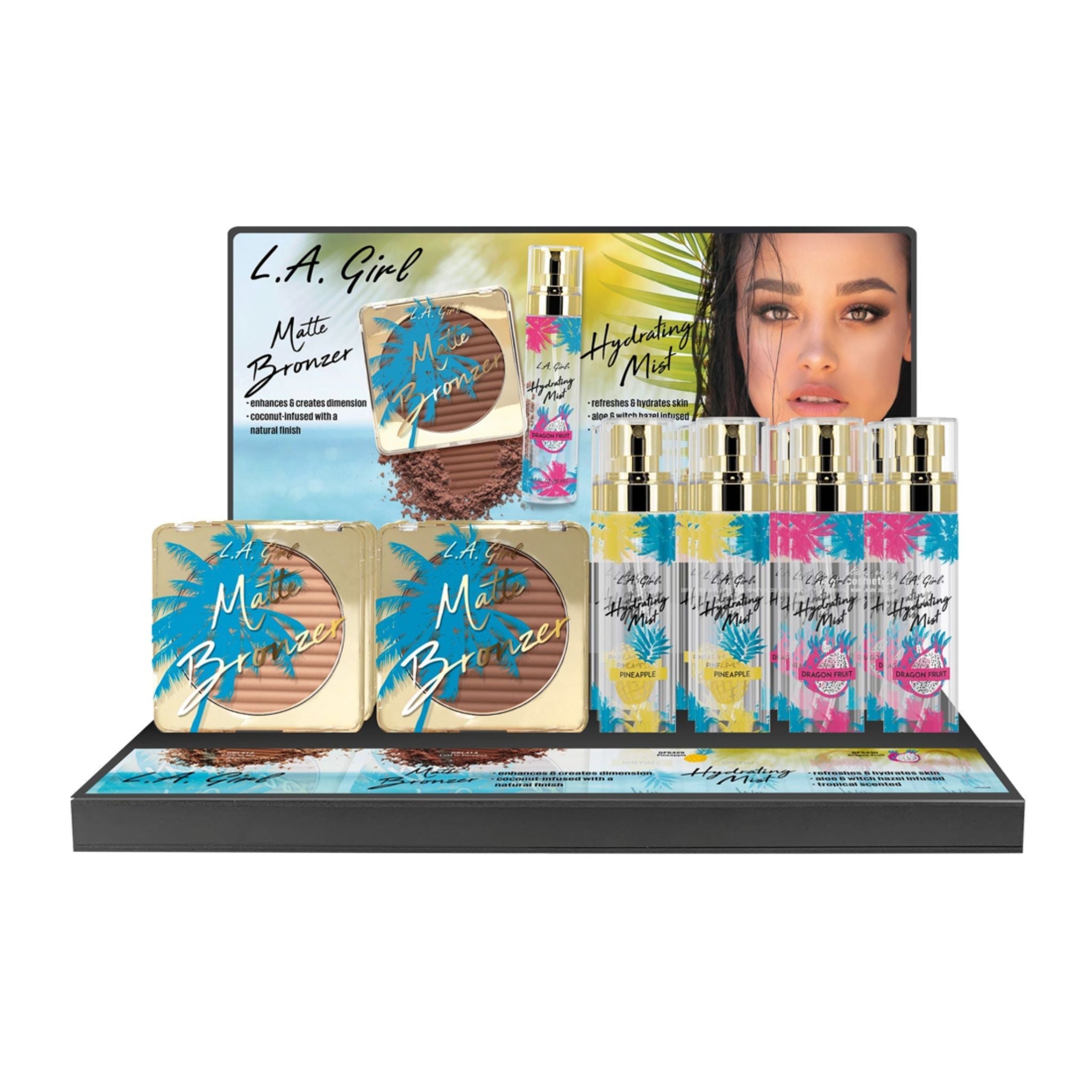 Matte Bronzer & Hydrating Mist Display - 24pcs