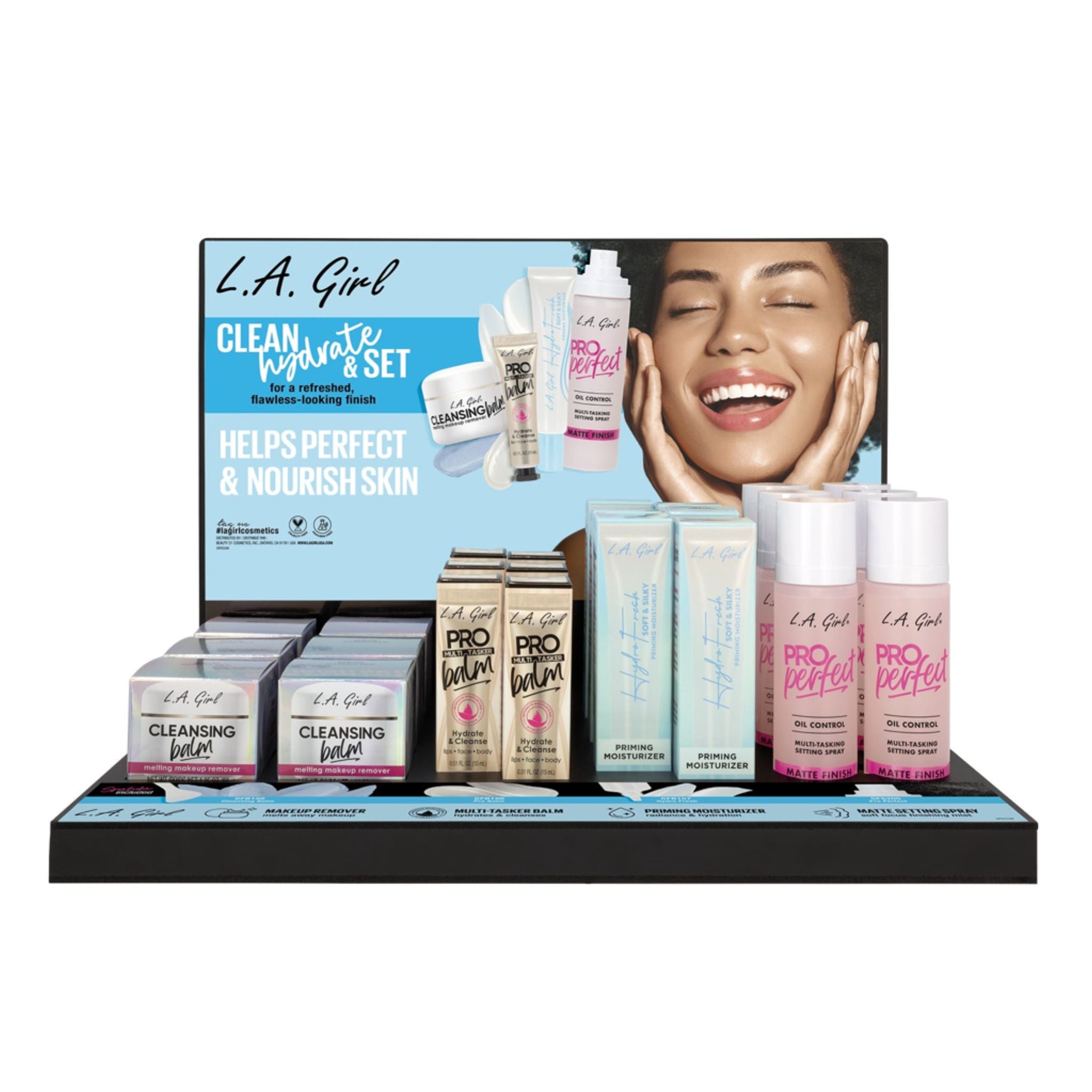 Clean, Hydrate & Set Display - 24pcs