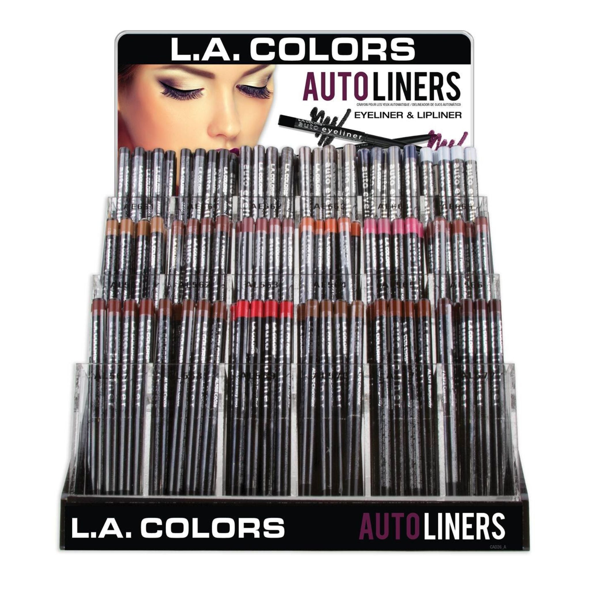 LA Colors - Auto Eye & Lipliner Display - 216pcs