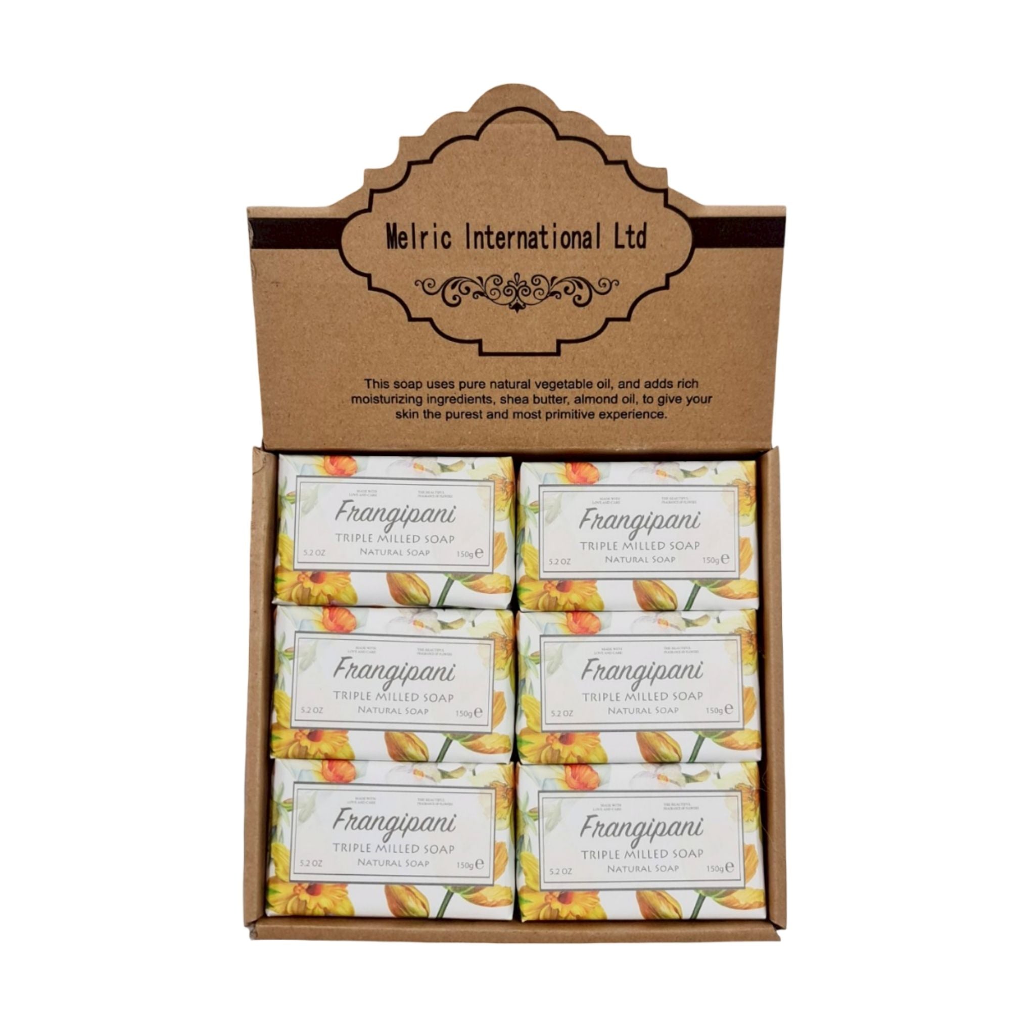 Frangipani Soap Display 150g - 12pcs
