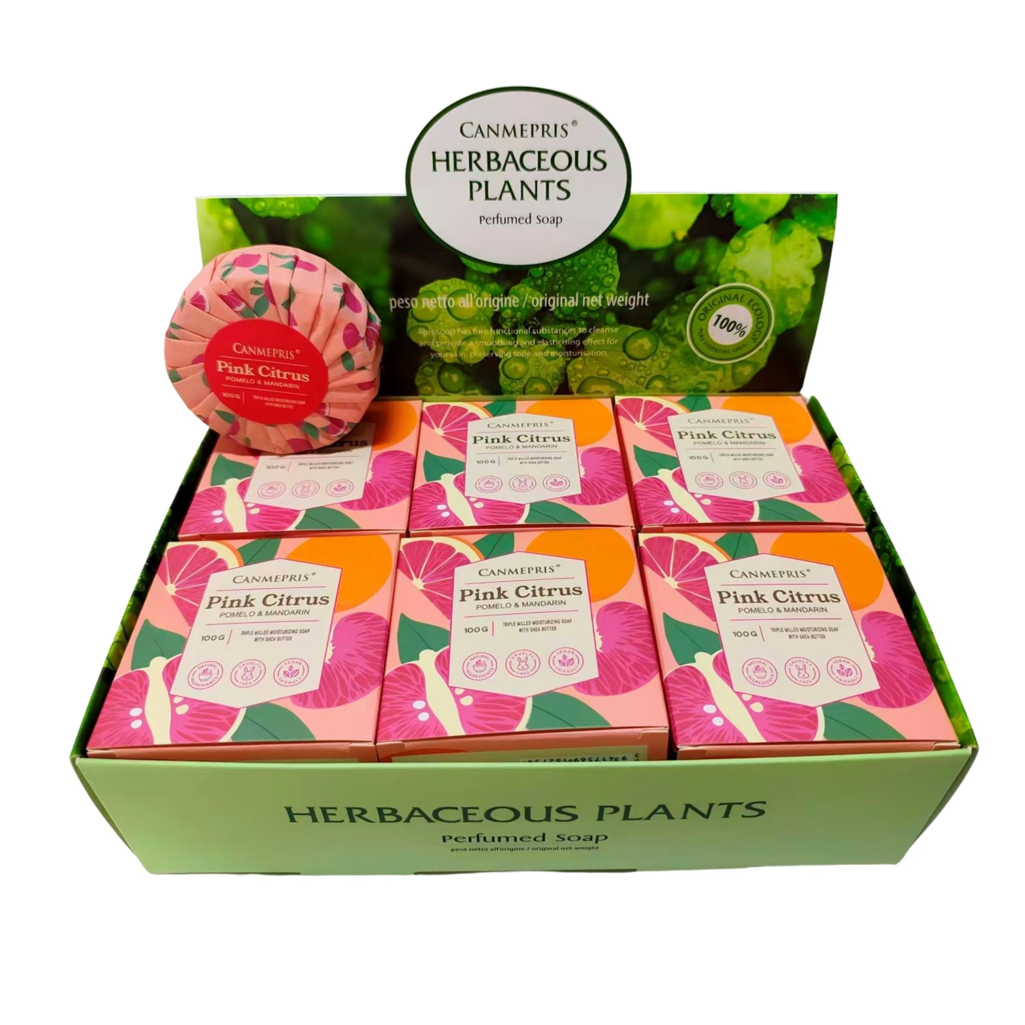 Canmepris Pomelo & Mandarin Soap Display 100g - 12pcs