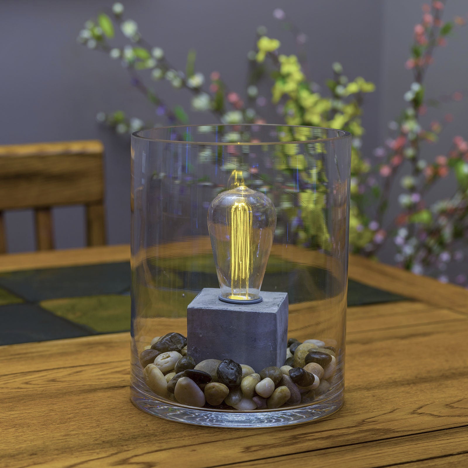 LitezAll Vintage Concrete Edison Light Display - 8pcs