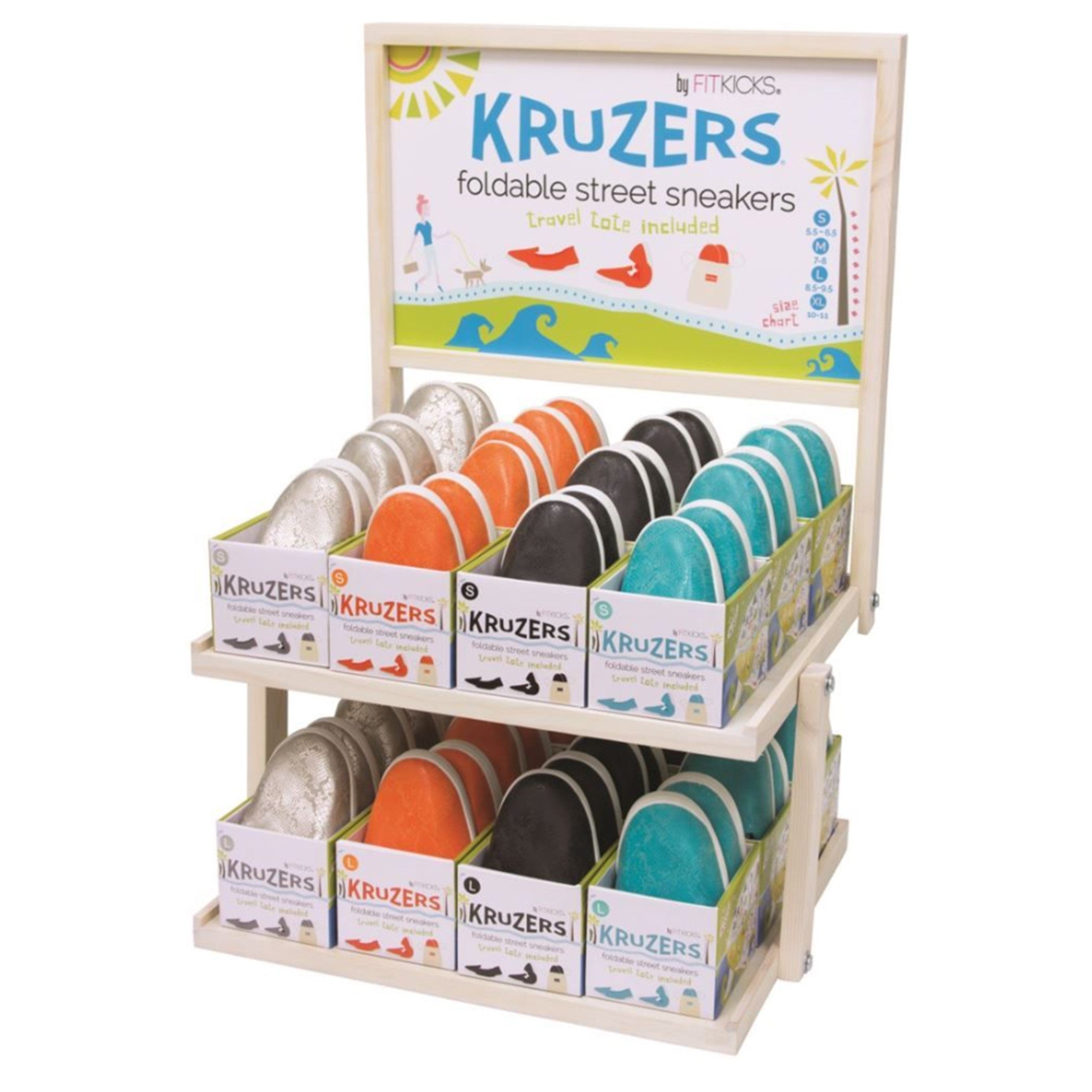 Kruzers Foldable Street Sneakers Display - 36pcs
