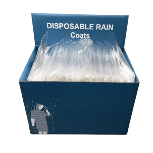 Disposable Raincoat Display - 24pcs