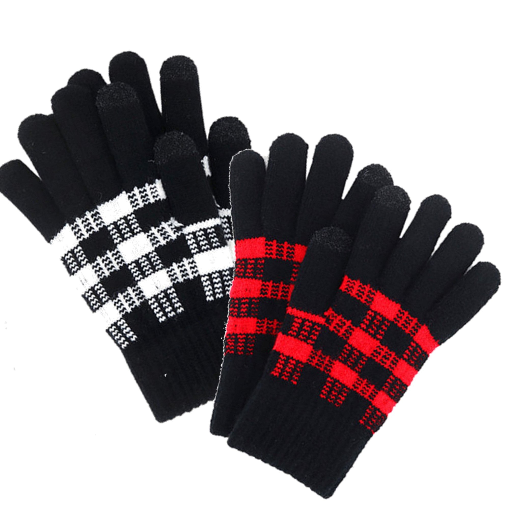 Britt's Knits Buffalo Plaid Gloves