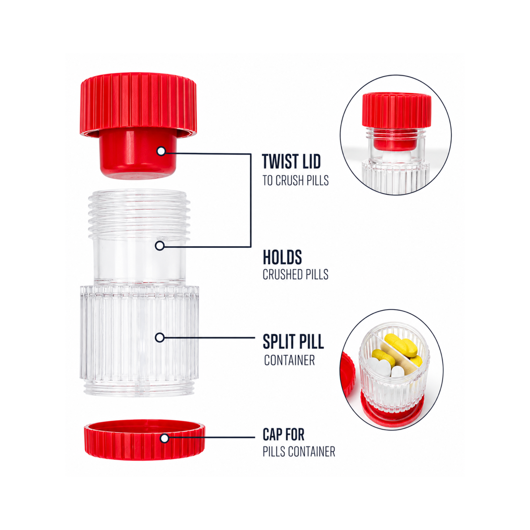 Daily-Med Pill Crusher & Container