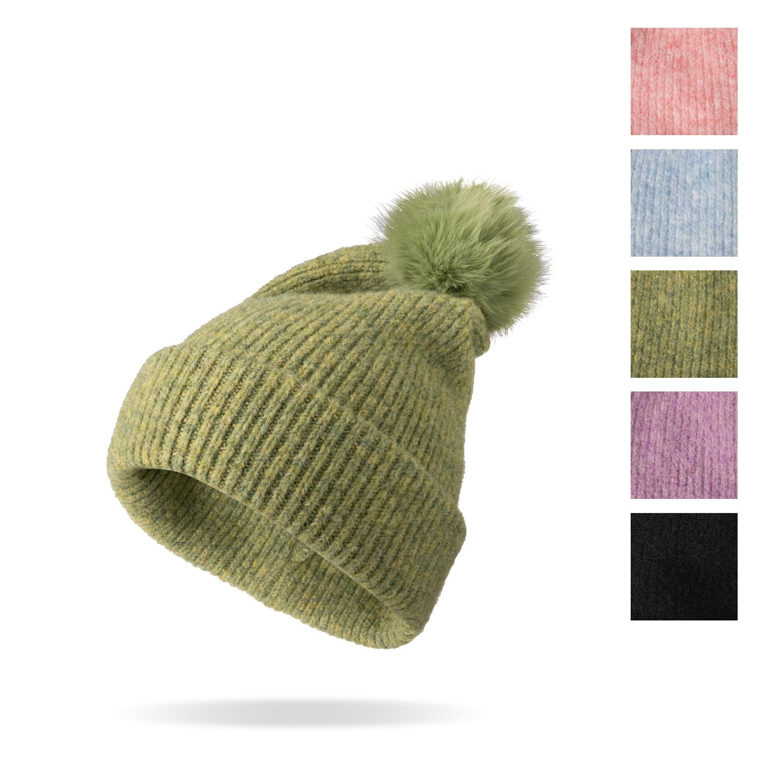 Britt's Knits Women's Powder Knit Pom Hat *SINGLES