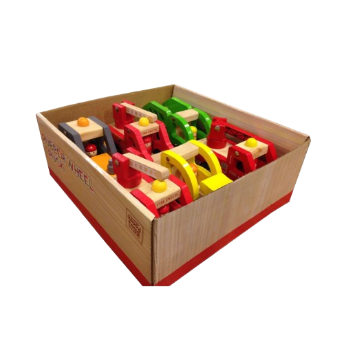 Big Wooden Cars Display - 6pcs