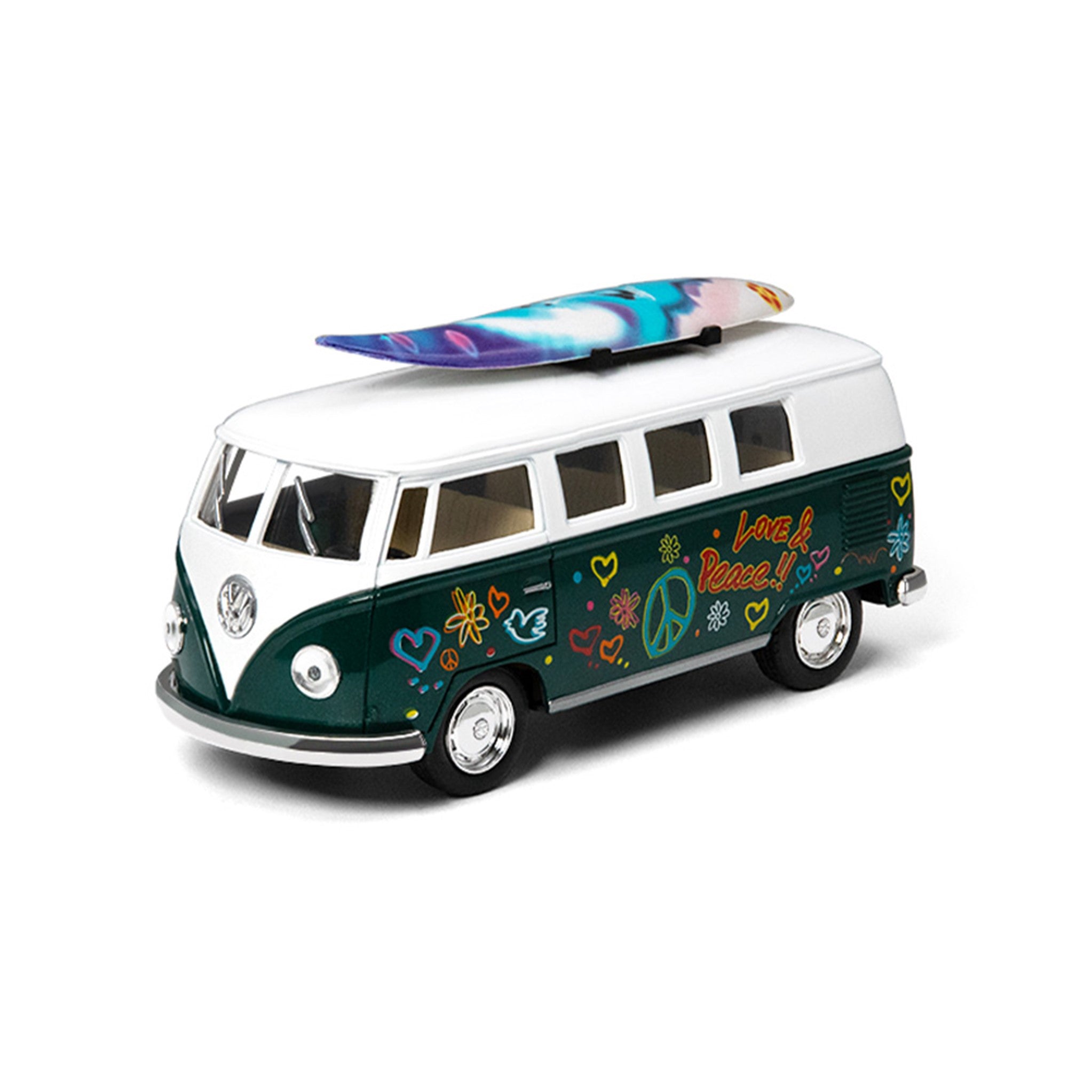 VW Combi Van 1962 With Surfboard Car Display - 12pcs