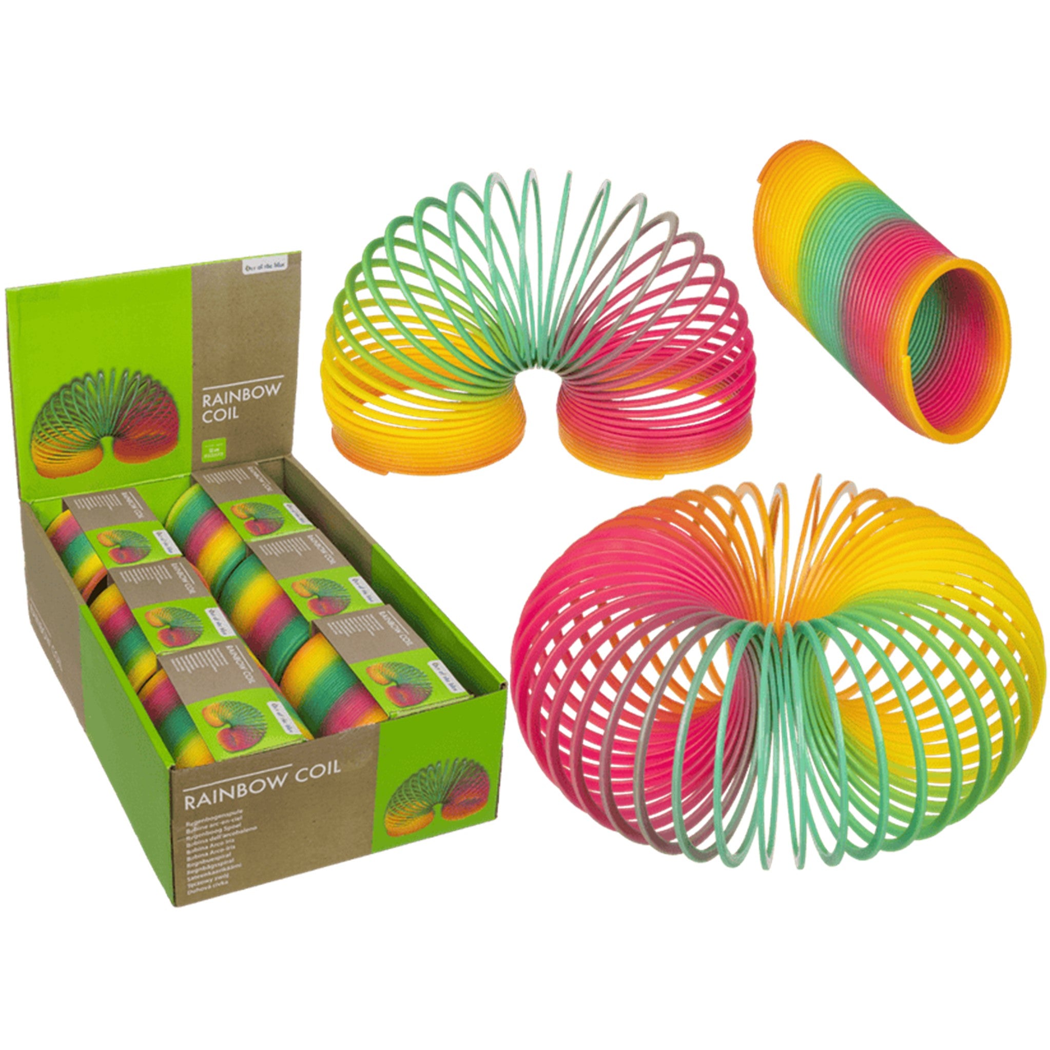 Rainbow Slinky Coil Display - 6pcs