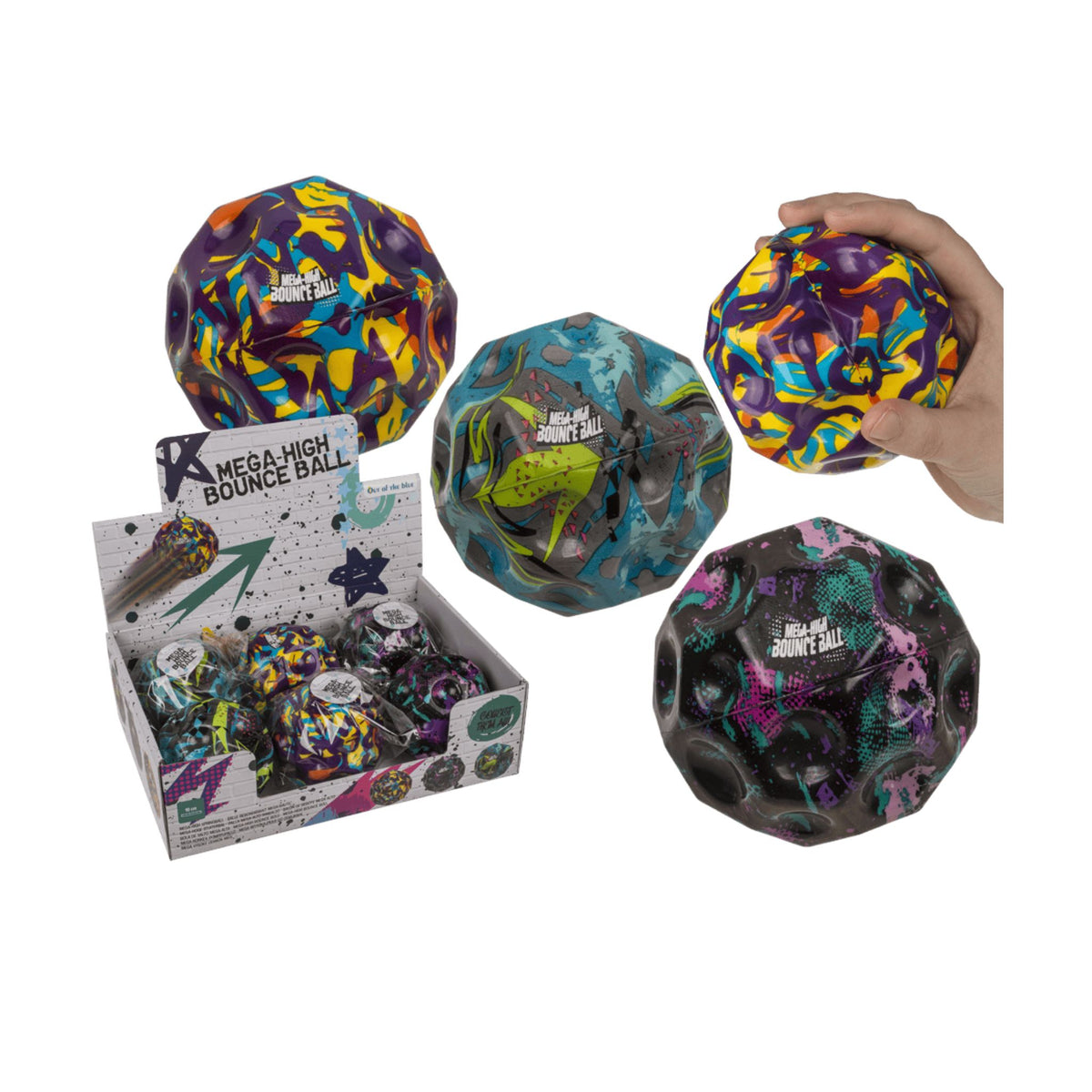 Mega-High Bounce Ball Disp - 6pcs