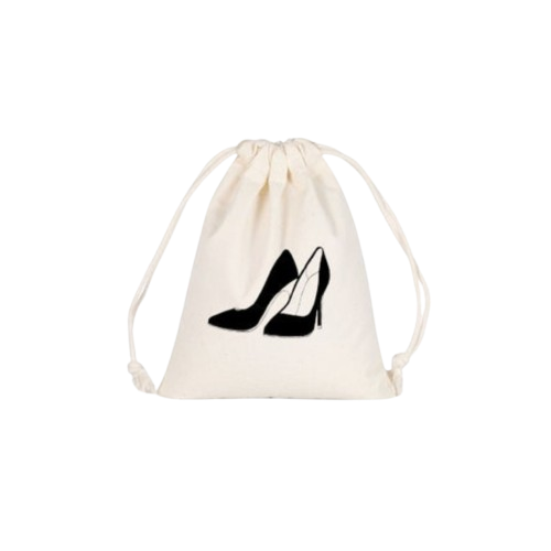 Shoes Bag - White/Red High Heels