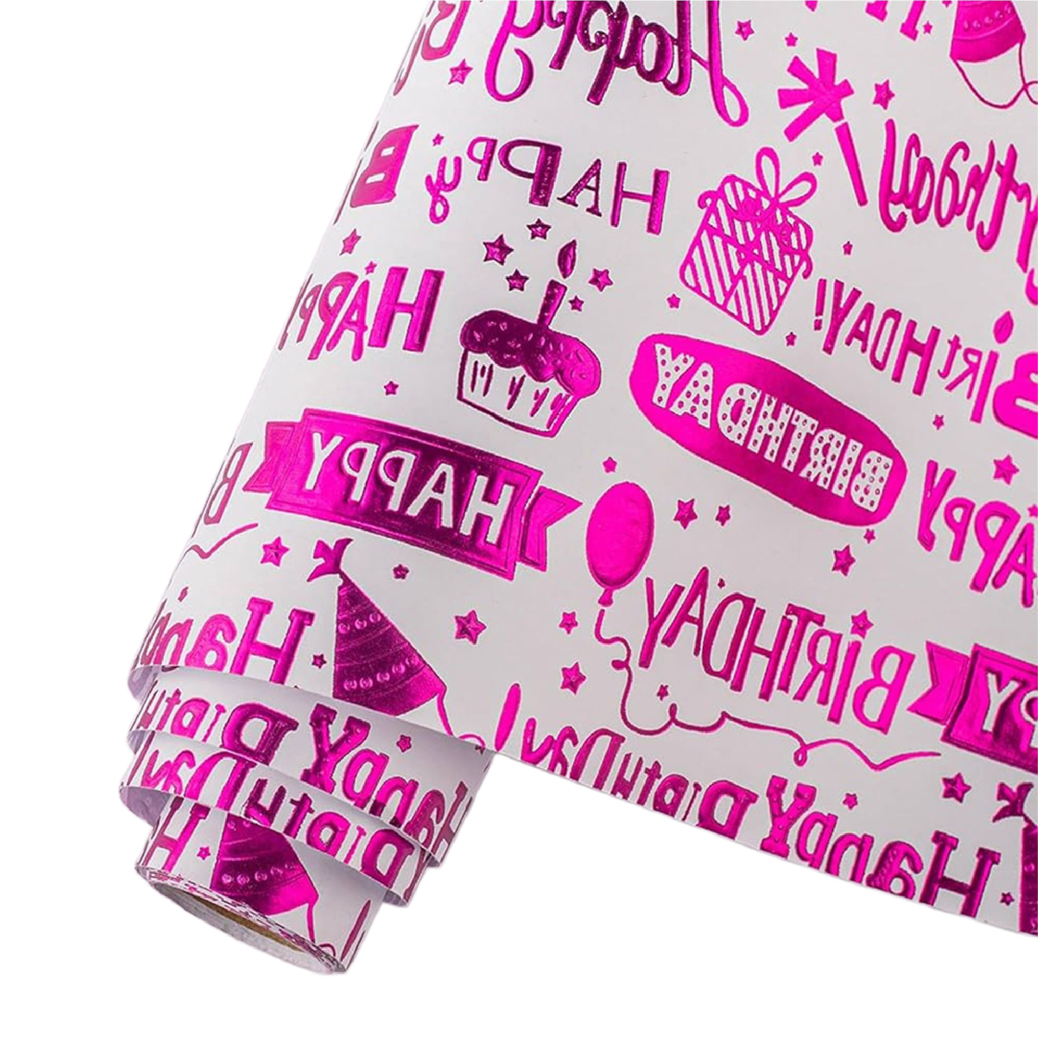 Wrapping Paper - HBD Pink