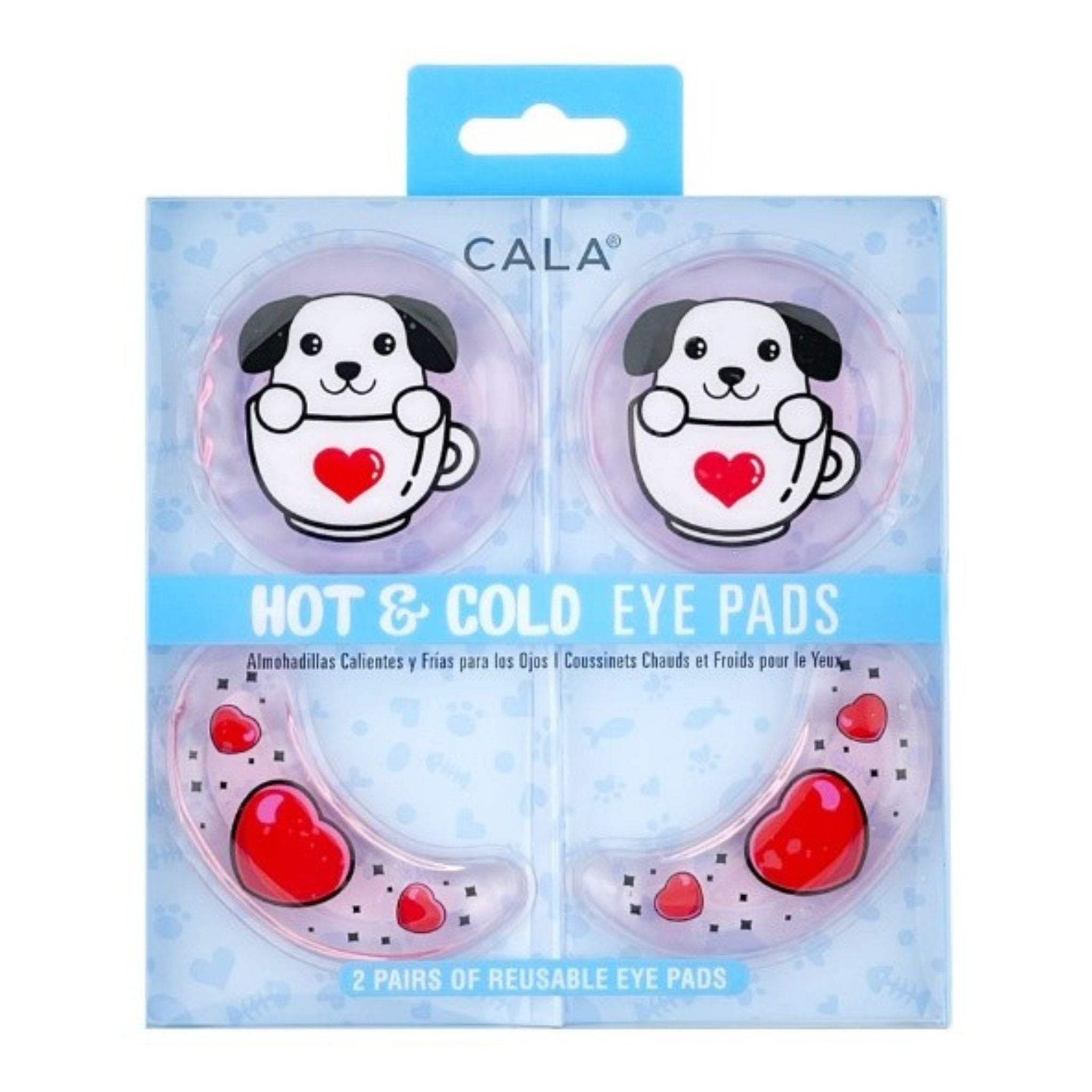 Cala Hot & Cold Eye Pads Puppy/Hearts - 2pcs