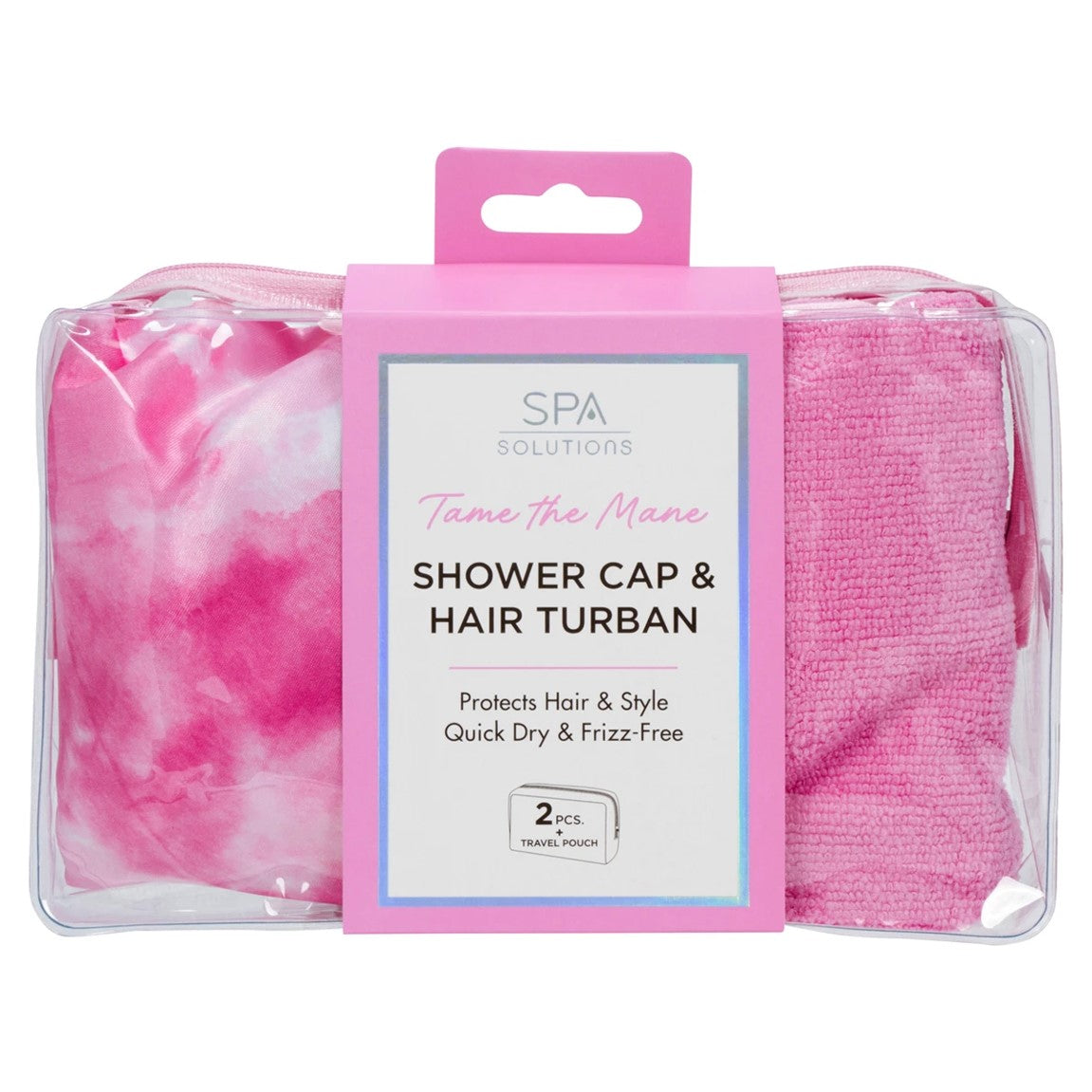 Cala Shower Cap & Turban Set (Pink)