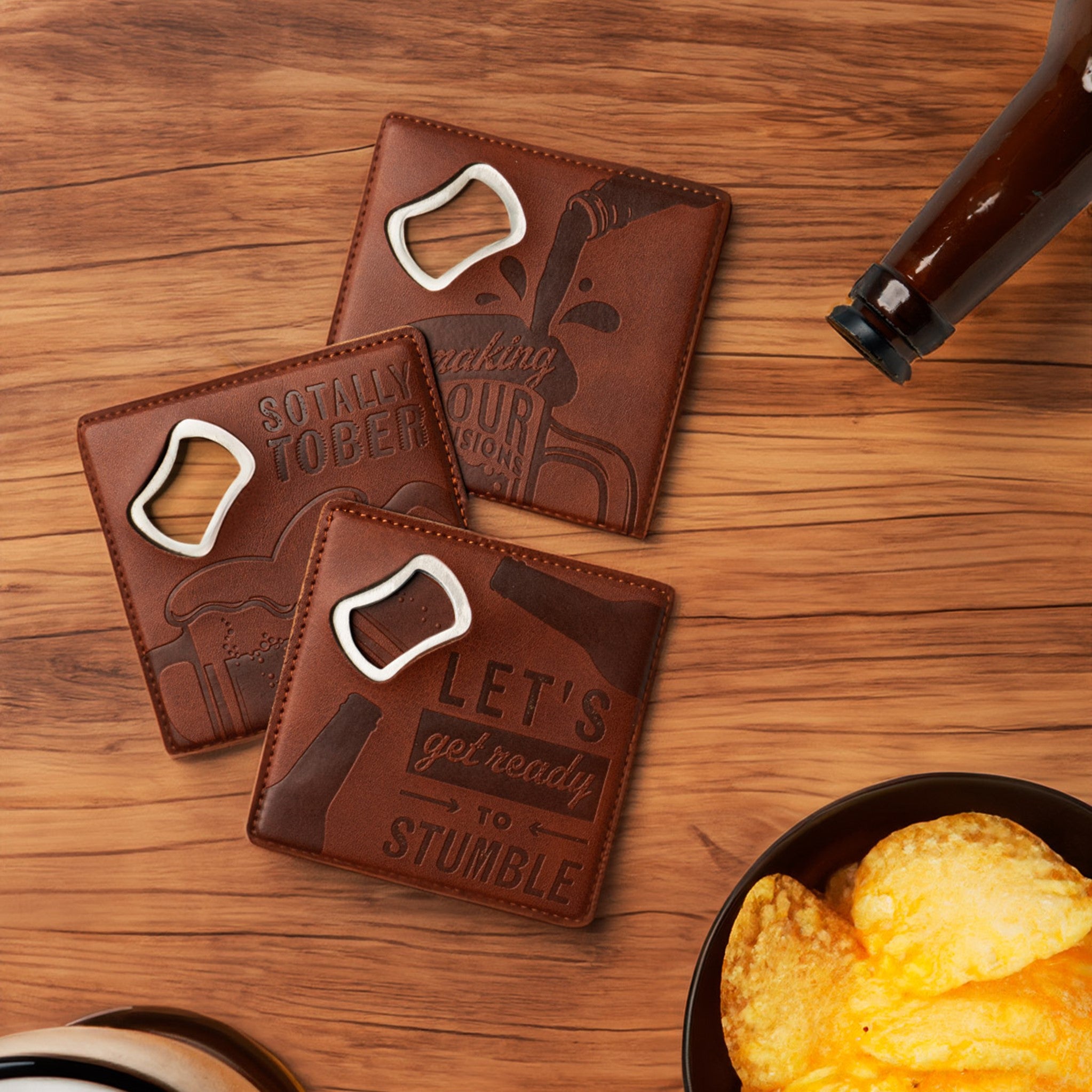 Brodeo Drive Pour Decisions Bottle Opener Coaster Disp-24pcs