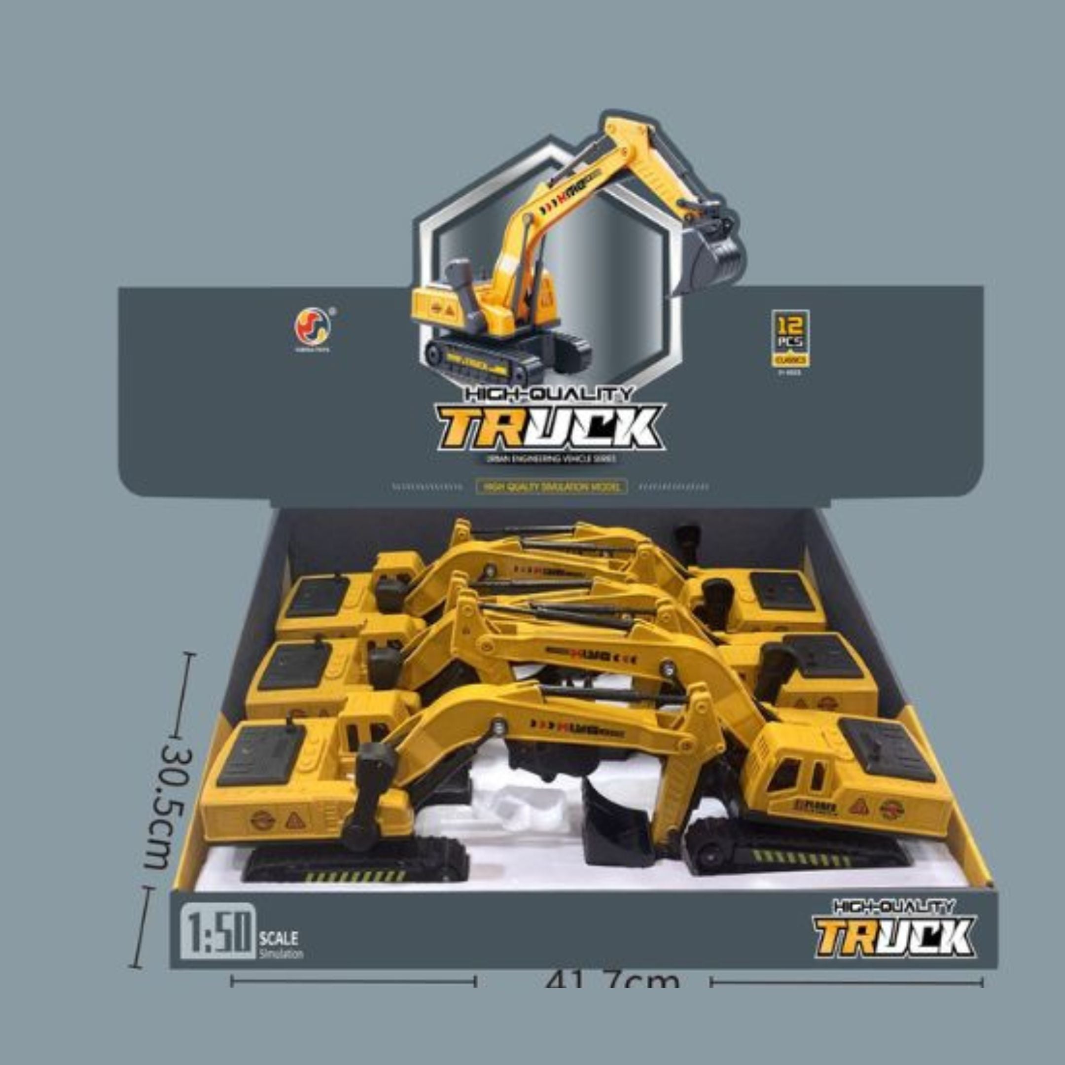 King Excavator Truck Display - 6pcs