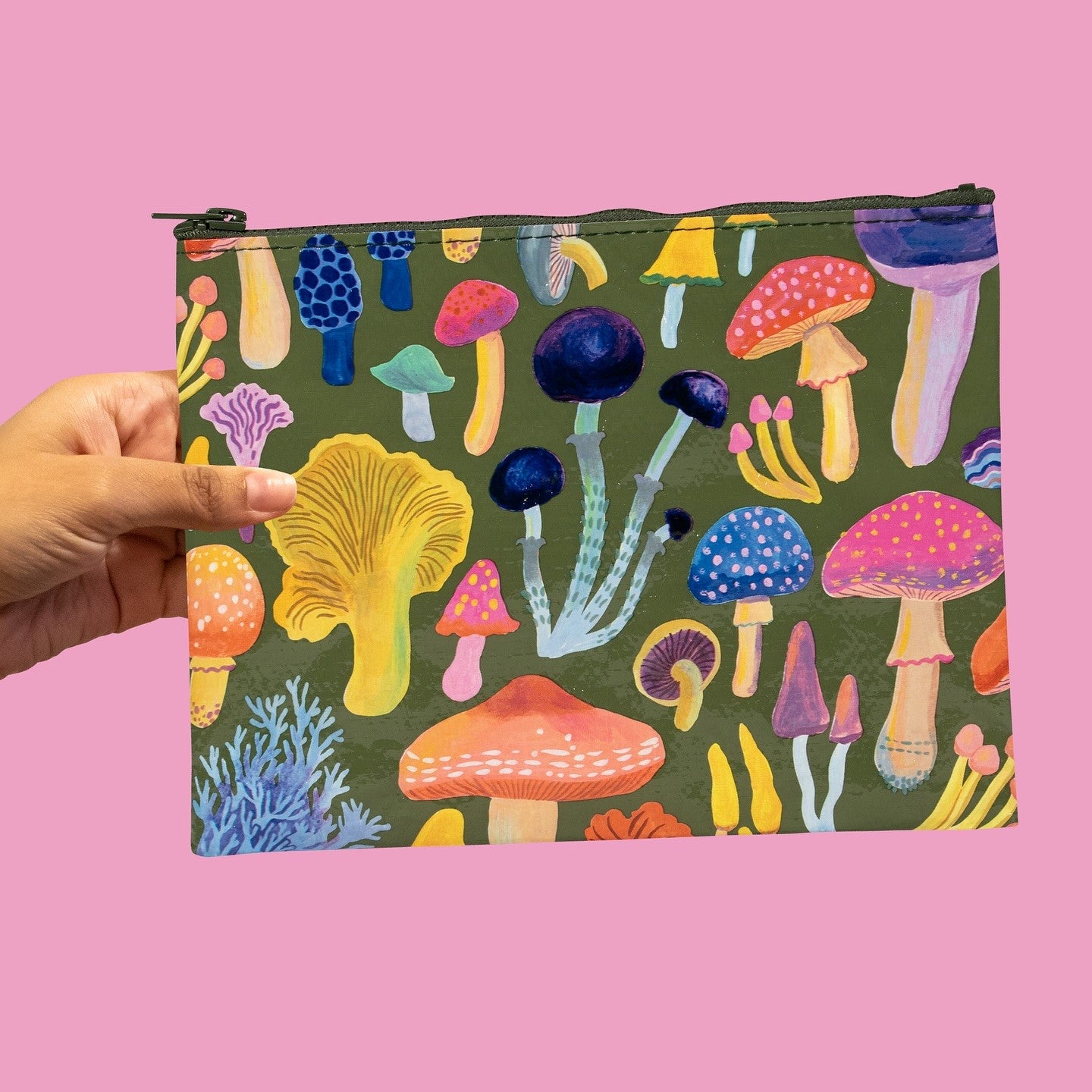 Zipper Pouch - Mushrooms