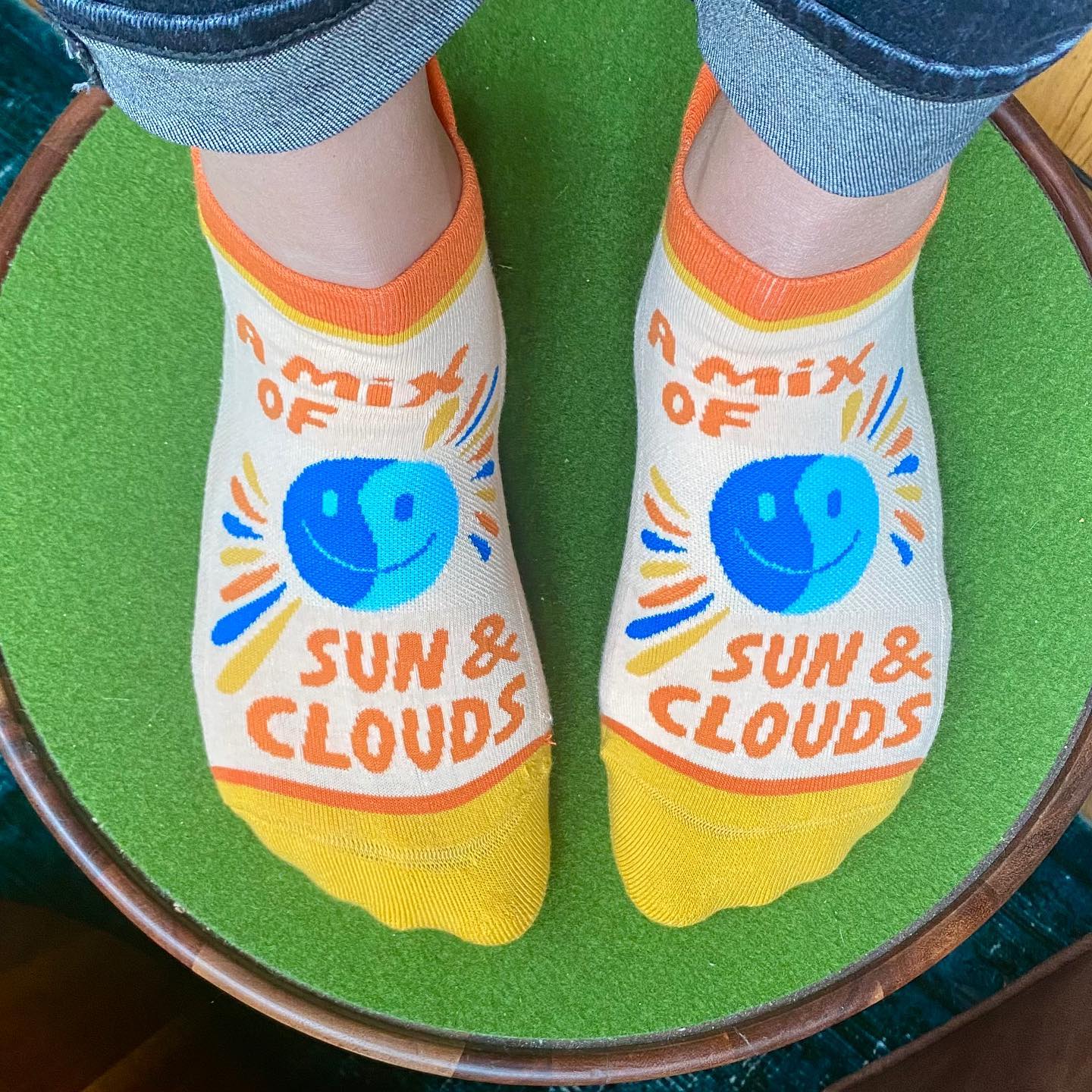 Sneaker Socks - Sun & Clouds S/M