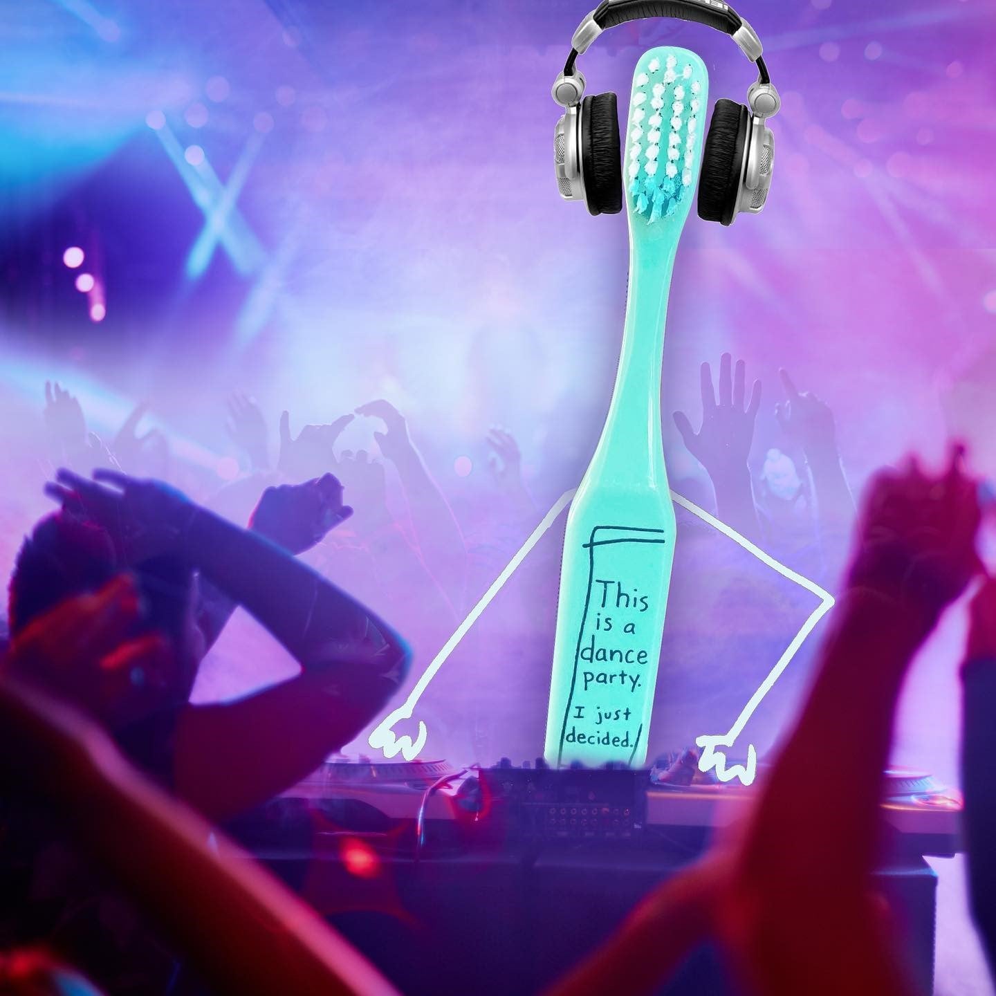 Blue Q Toothbrush - Dance Party