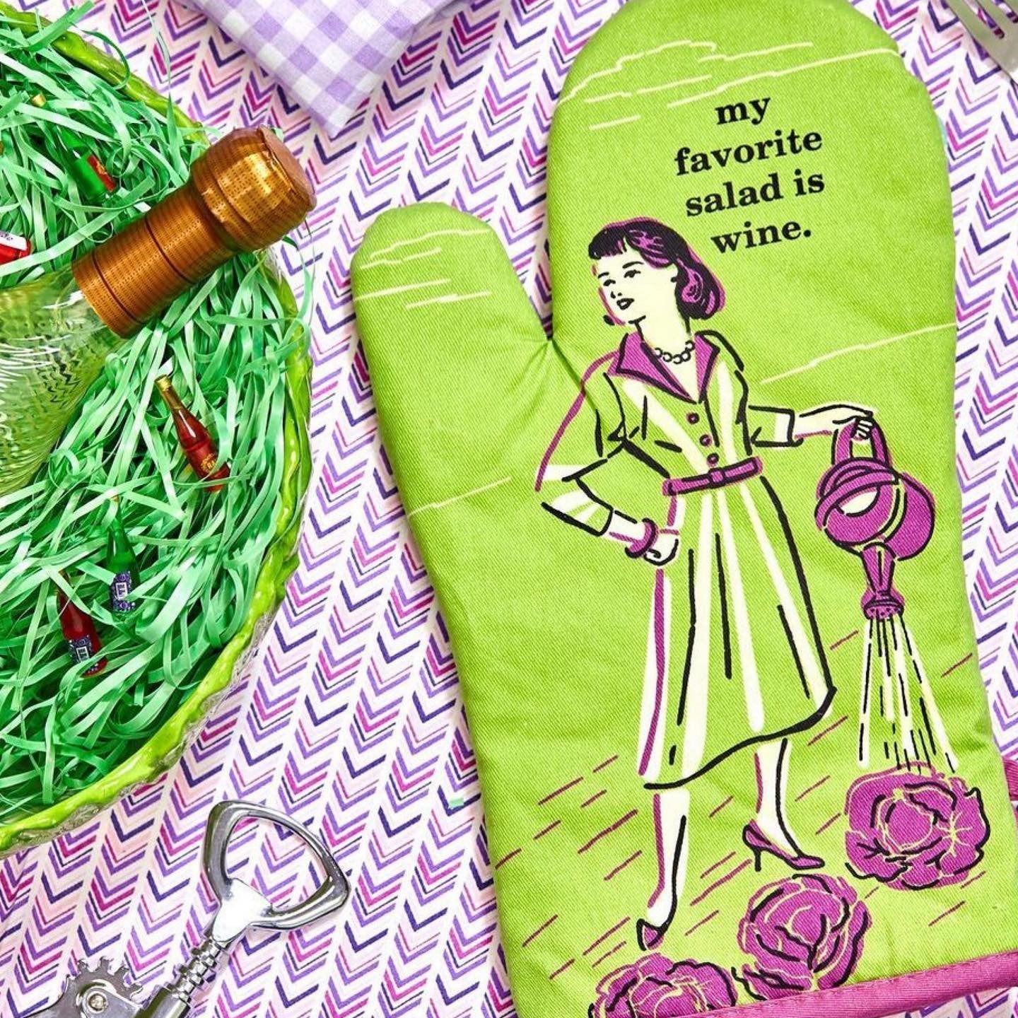 Oven Mitt - My Favourite Salad is Wine