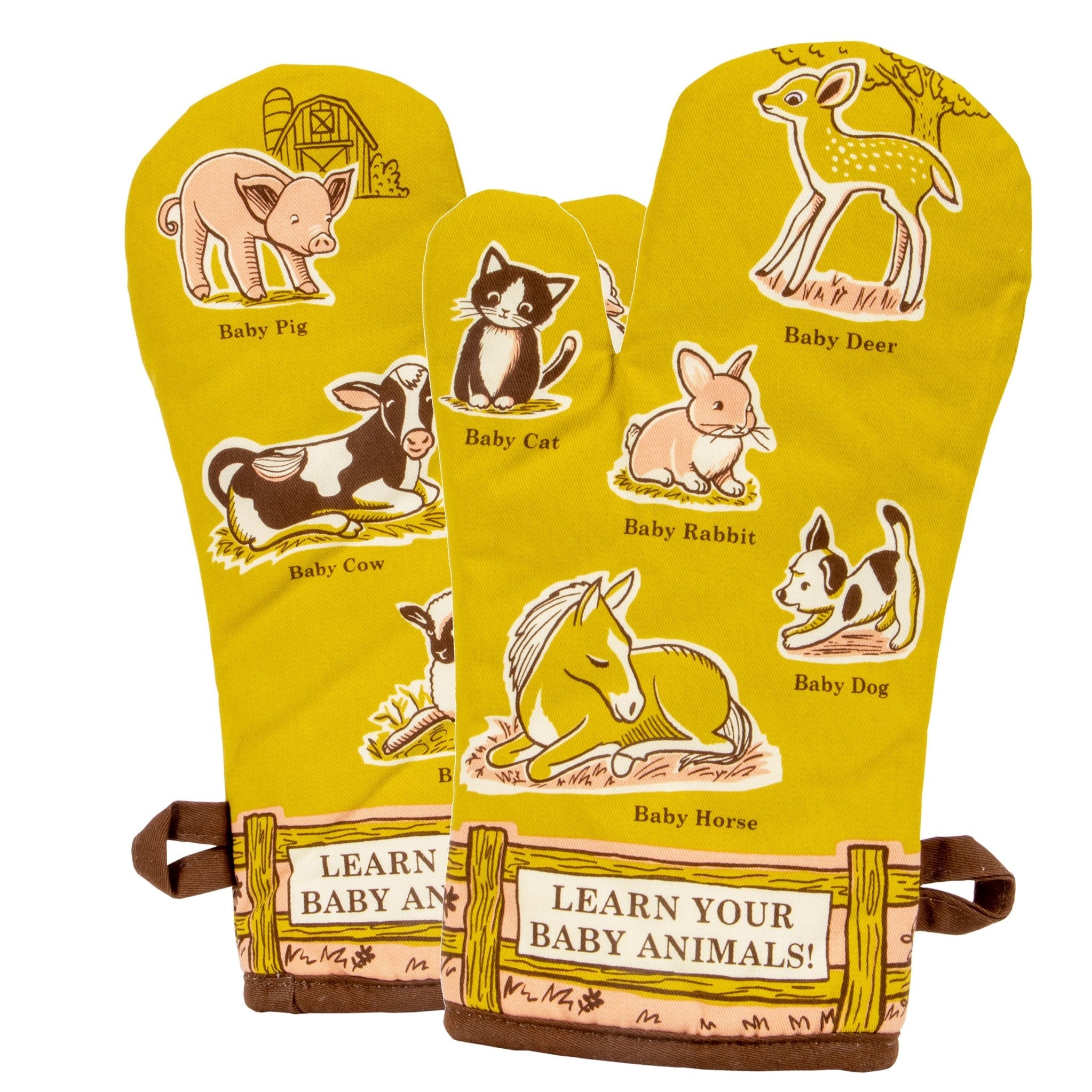 Oven Mitt - Baby Animals