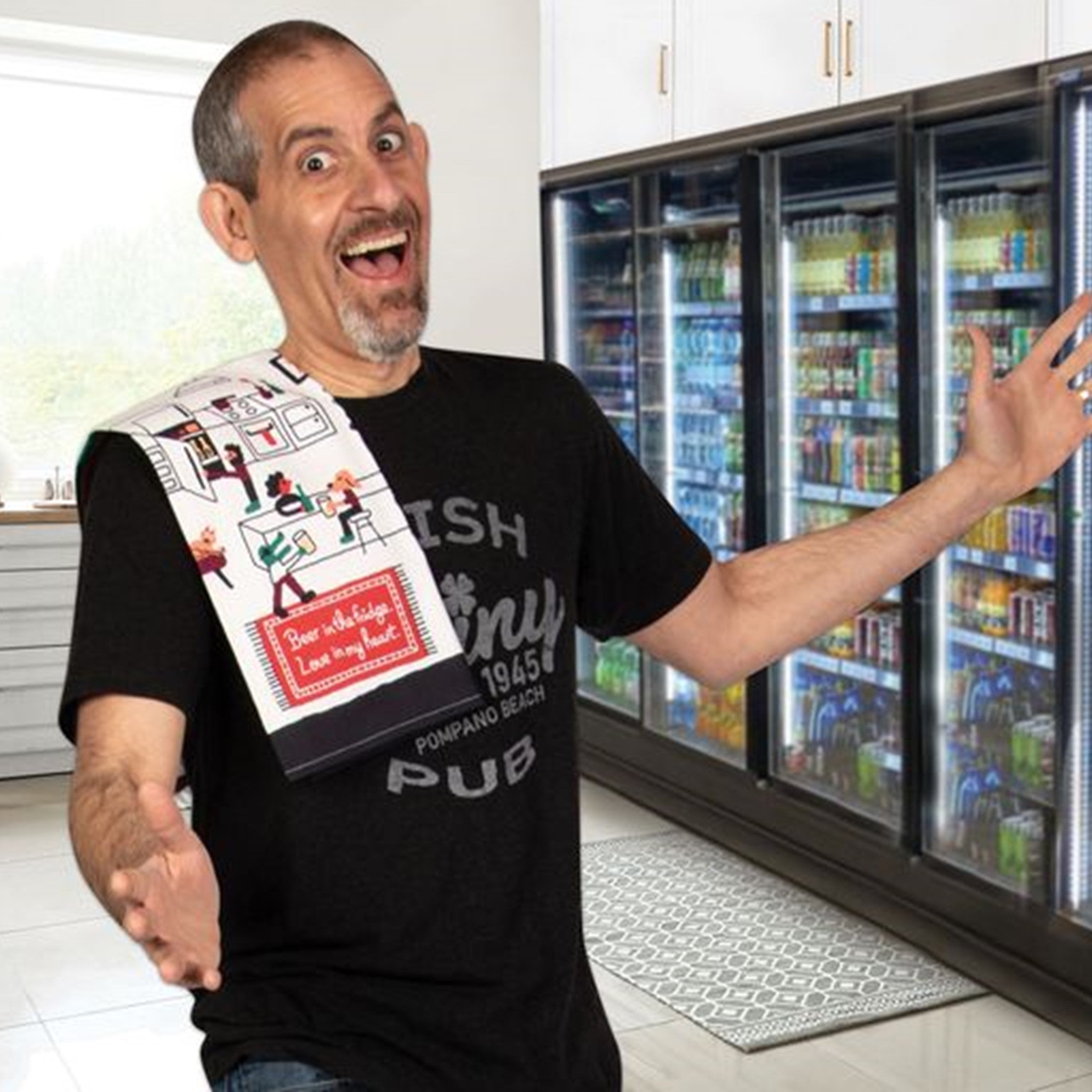 Dish Towels - Beer in the Fridge, Love in my Heart