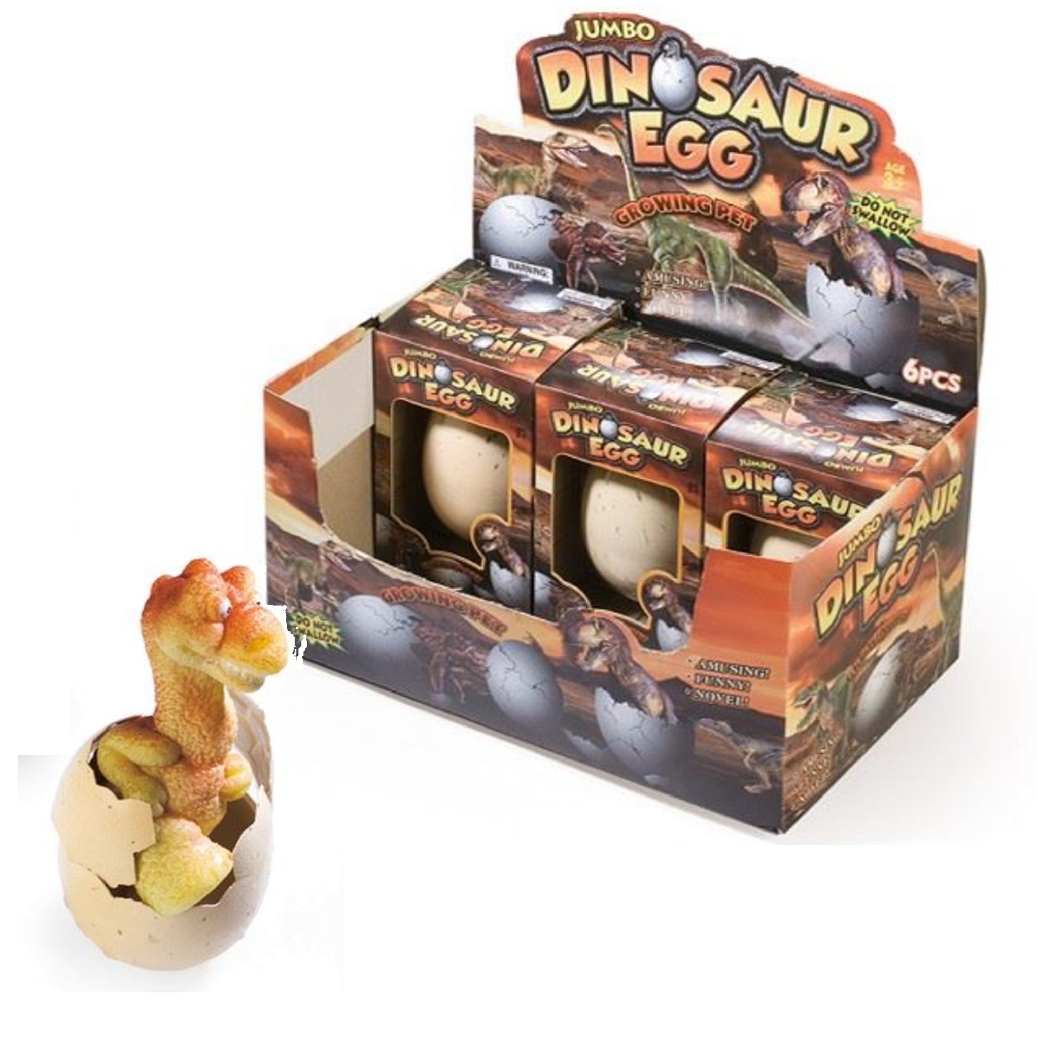 Growing Jumbo Dino Egg Display - 12pcs