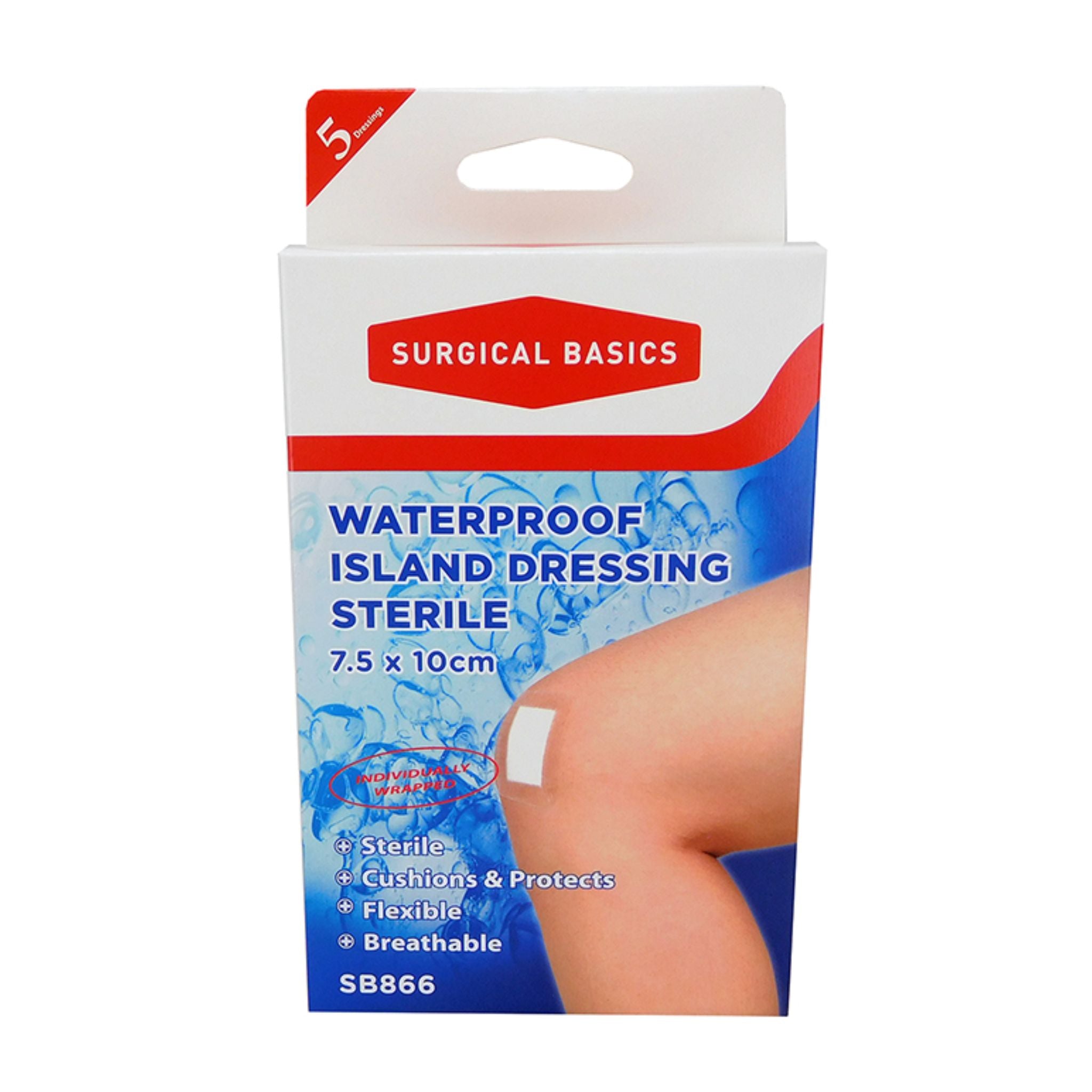 SB Waterproof Dressing Clear Adhesive 5pk