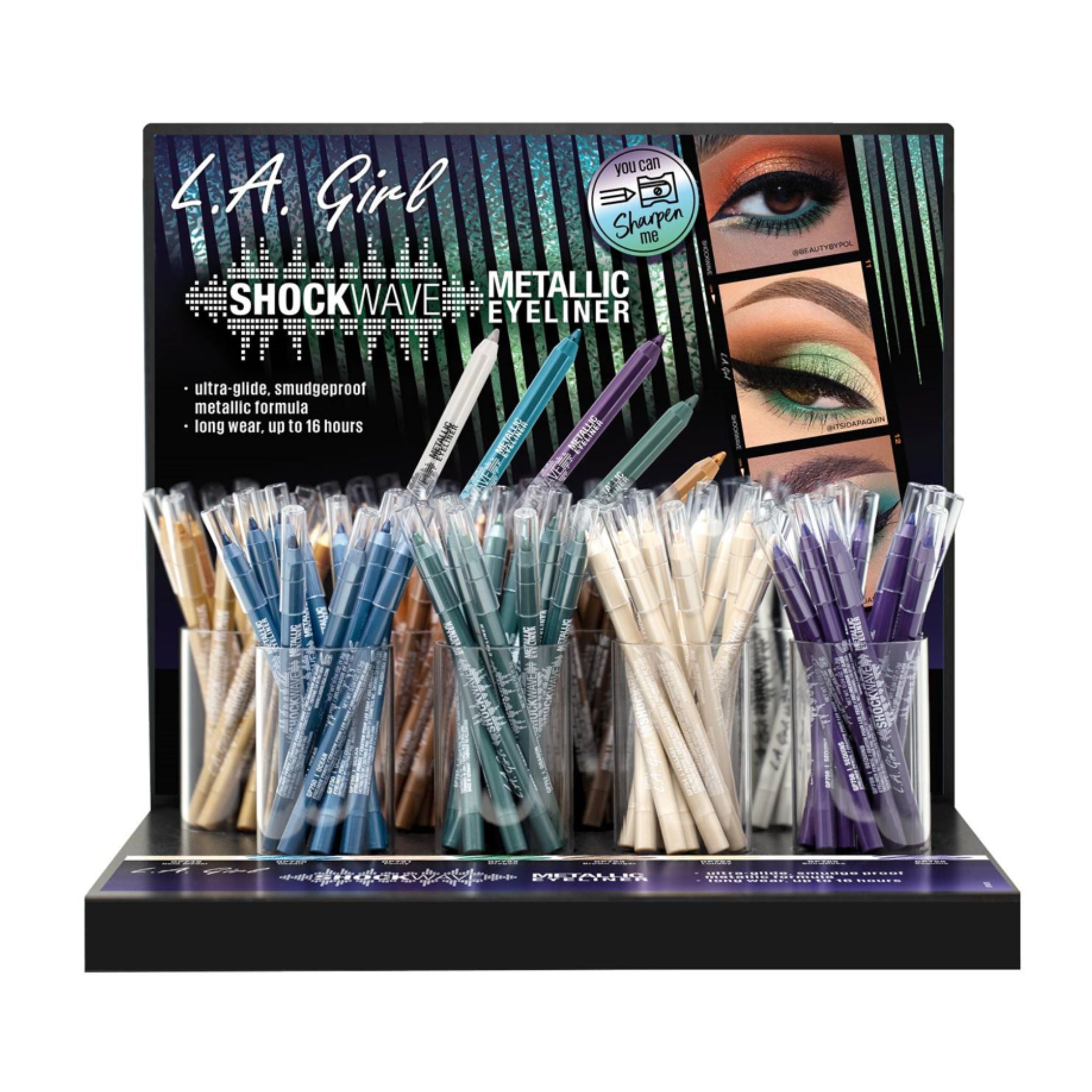 Shockwave Metallic Eyeliner Display - 96pcs