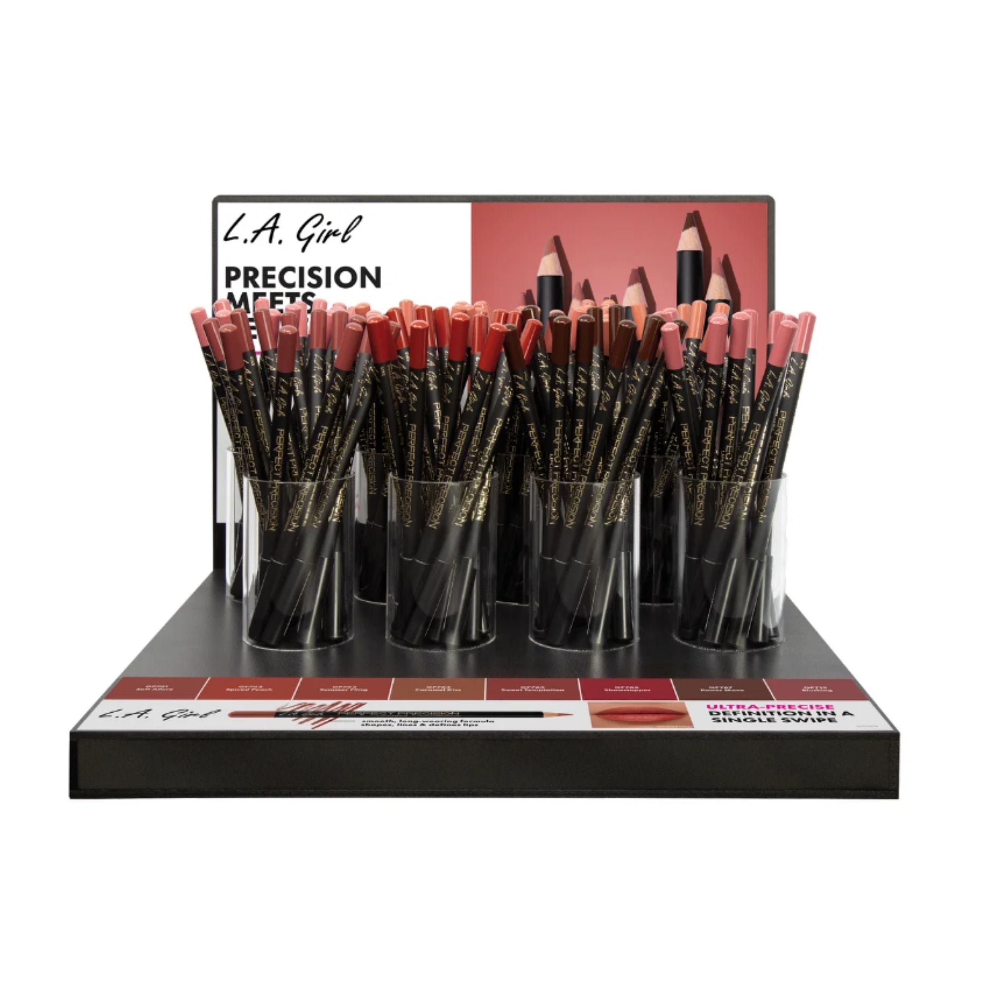 LA Girl Perfect Precision Lipliner Display - 96pcs