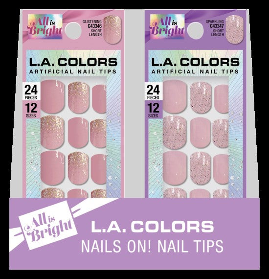 L.A. Colors -Nails On! Holiday Stocking Stuffer Disp - 12pcs