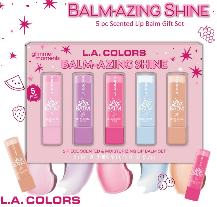 L.A. Colors - 5pcs Balm-azing Shine Set Disp - 6pcs