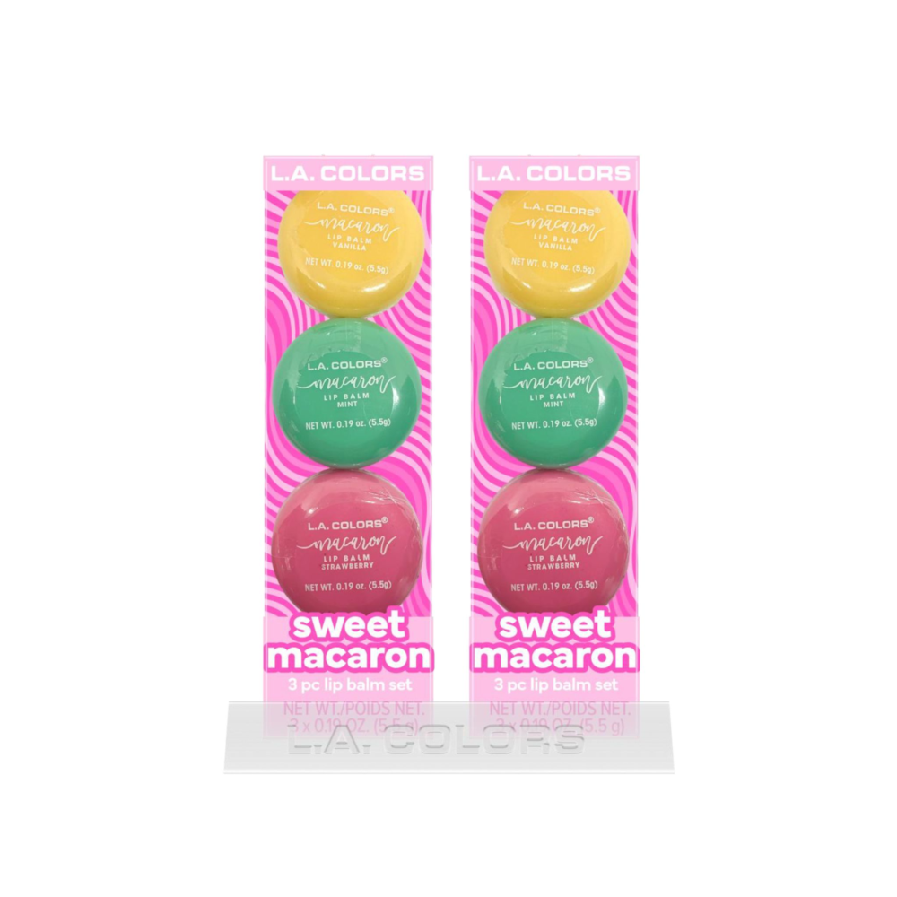 L.A. Colors - 3pc Sweet Macarons Gift Set Pack - 6pcs
