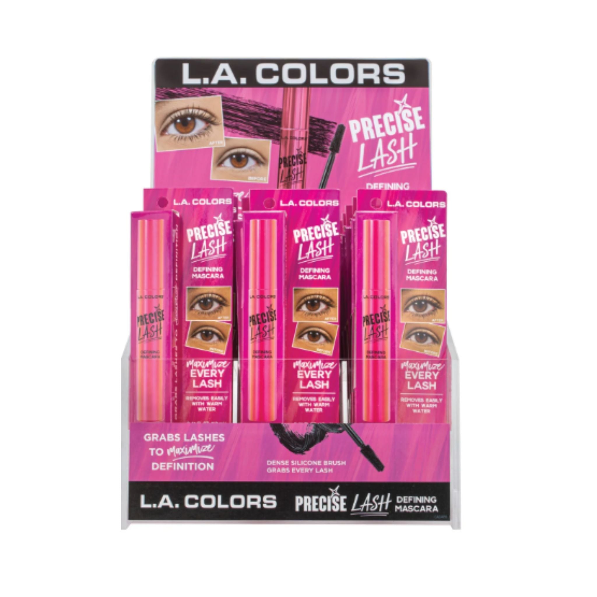 LA Colors - Precise Lash Mascara Display - 18pcs
