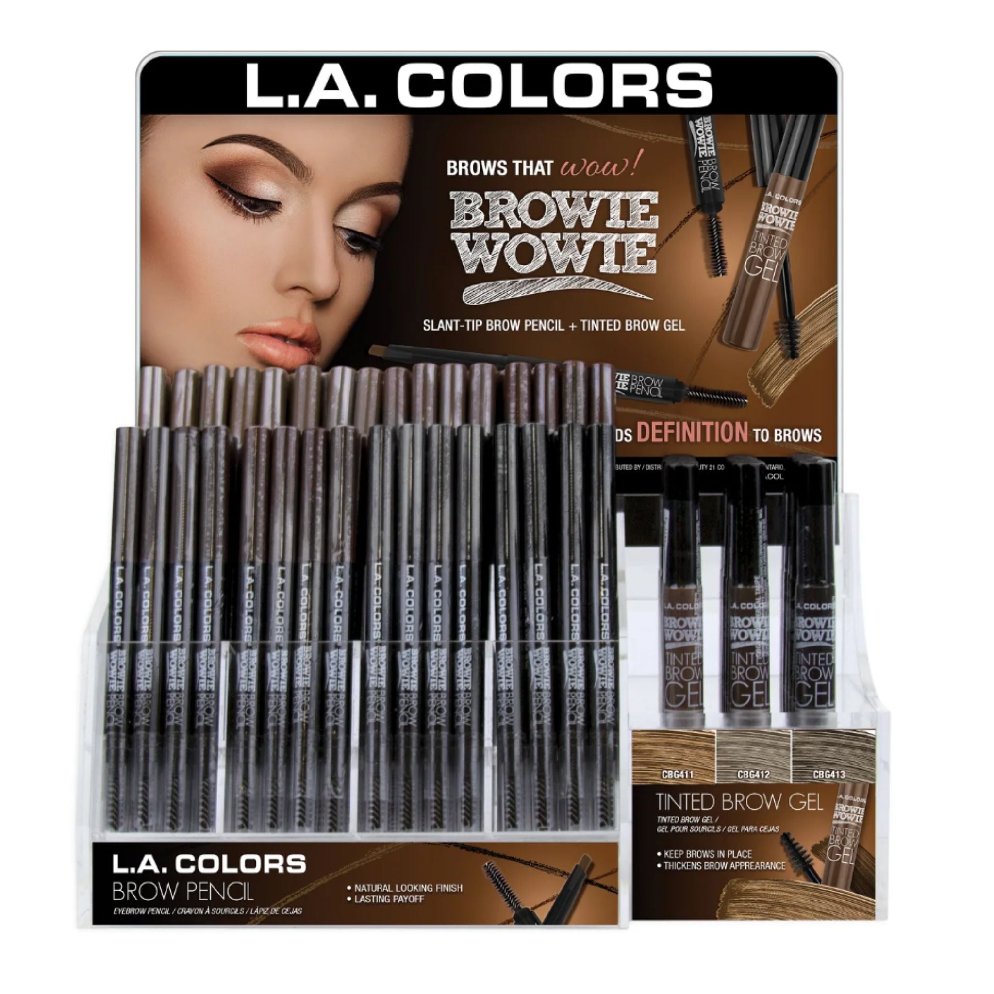 LA Colors - Browie Wowie Display - 180pcs