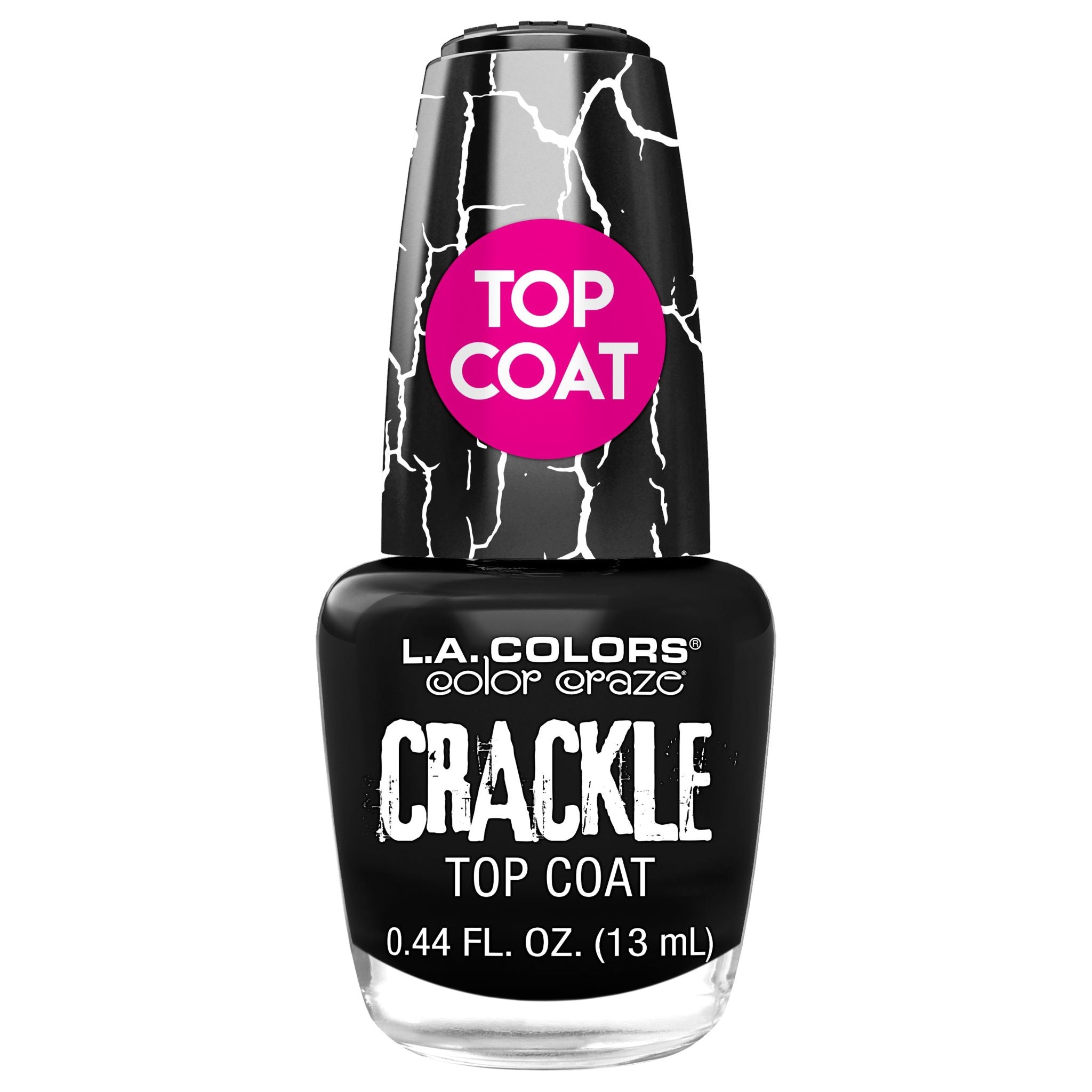 LA Colors Crackle Top Coat Nail Polish - Black