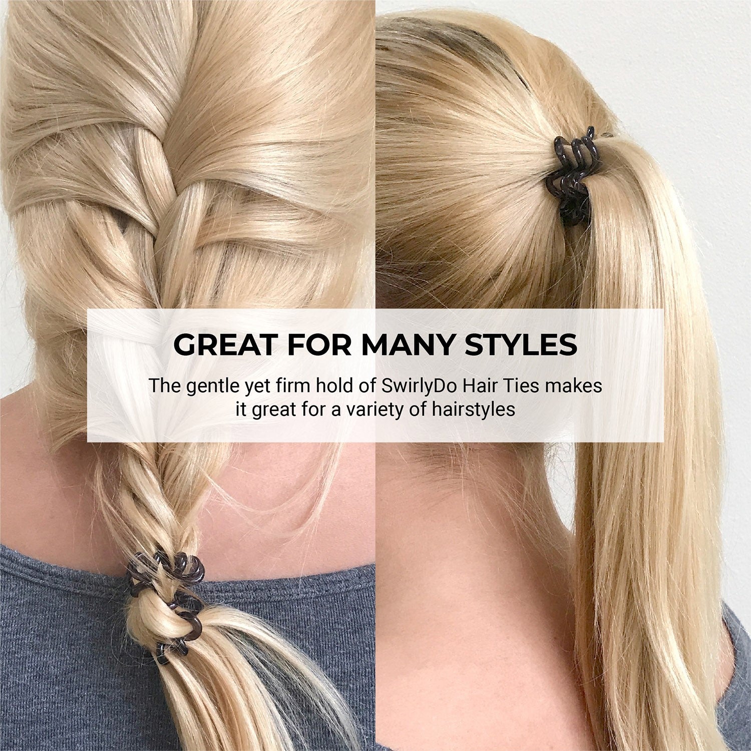 Lindo Swirlydo Small Hair Ties Display, Neutrals - 144pcs