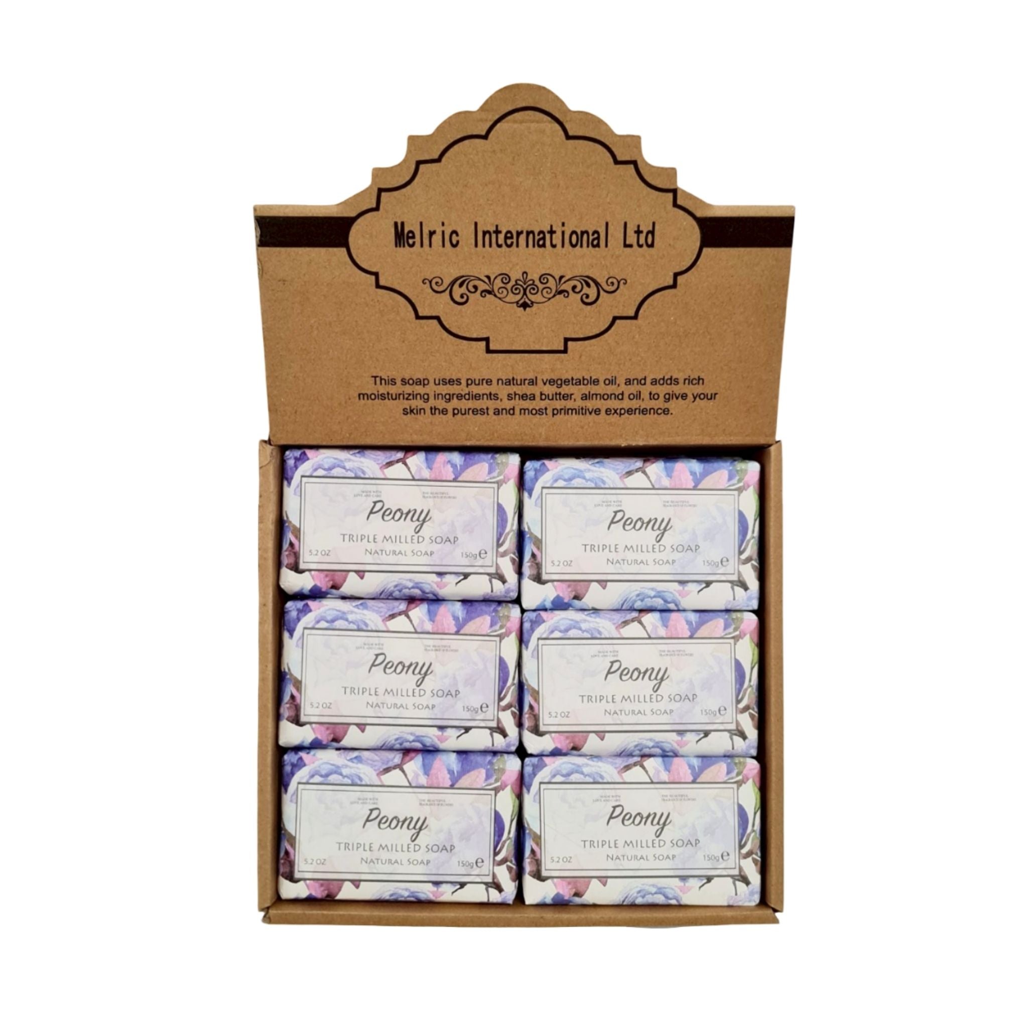 Peony Soap Display 150g - 12pcs