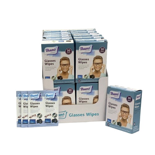 Thumb Clean Glasses Wipes Display - 24pcs
