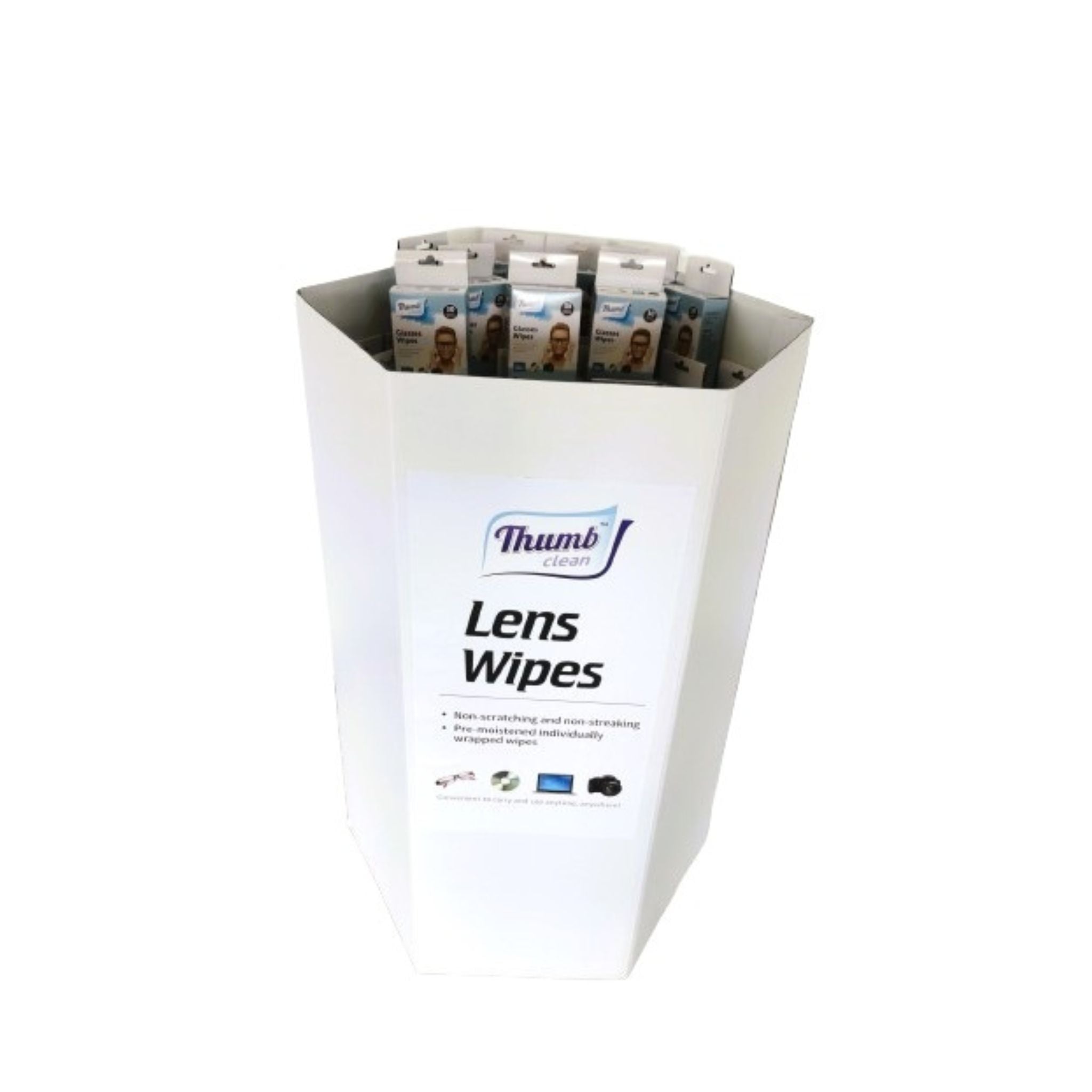 Thumb Clean Glasses Wipes Bin - 144 pcs