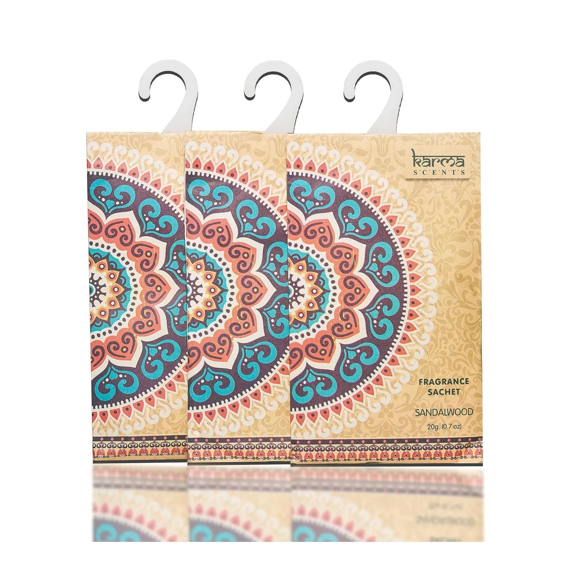 Karma Scented Sachets Sandalwood Display - 4pcs