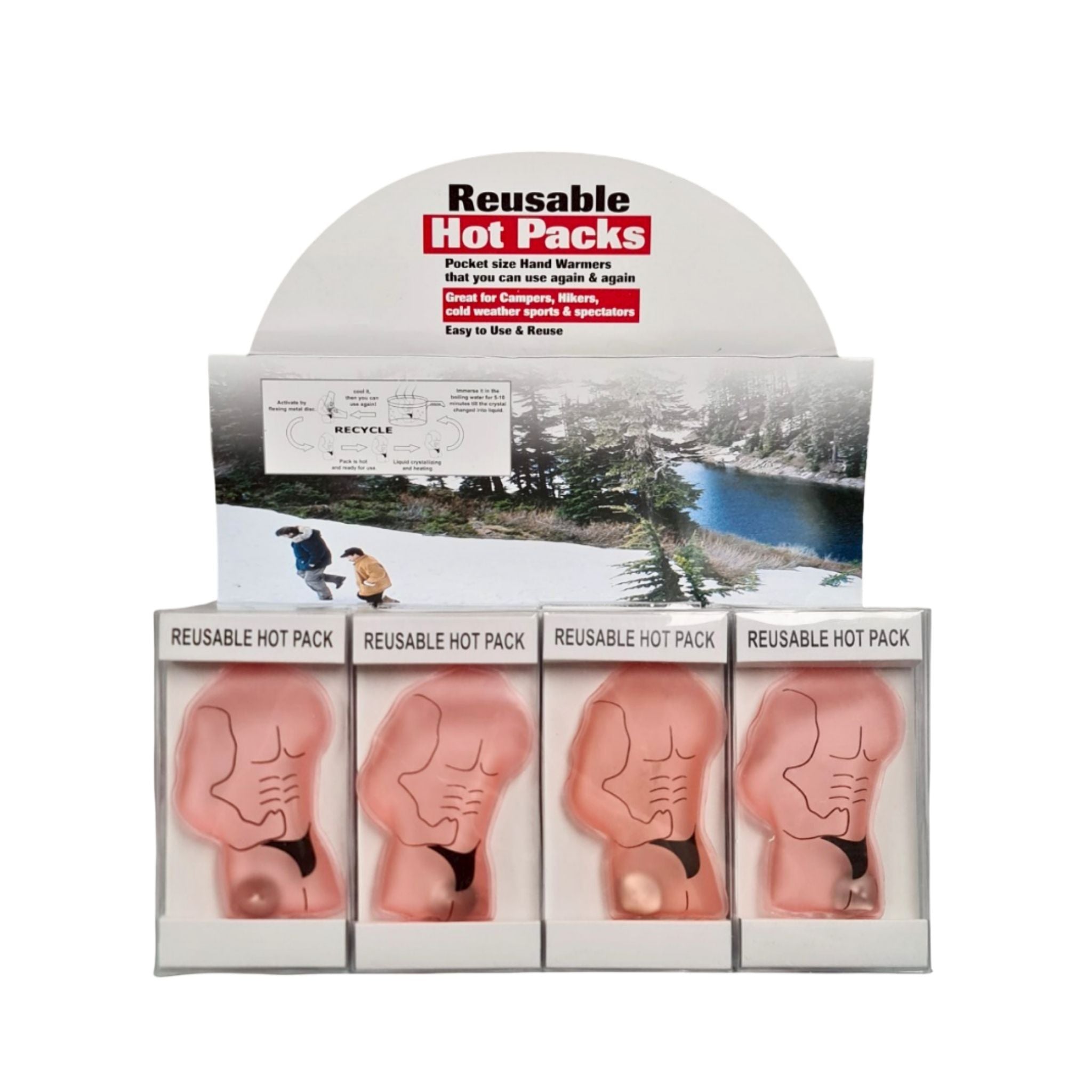 Men's Torso Hand Warmer Display - 32pcs