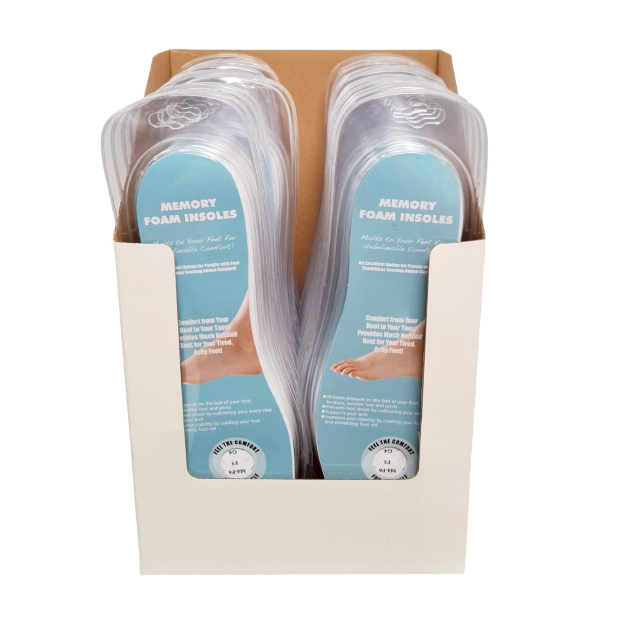 Memory Foam Insoles Display - 24pcs