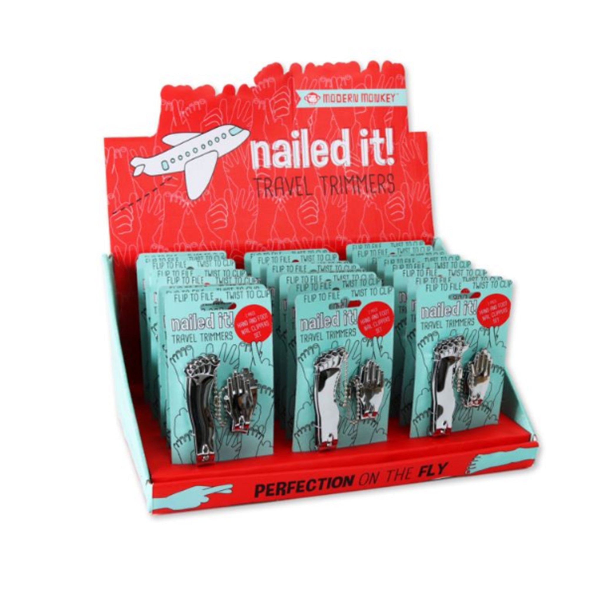 Nailed It! Foot & Hand Shaped Clip Set Display - 24pcs