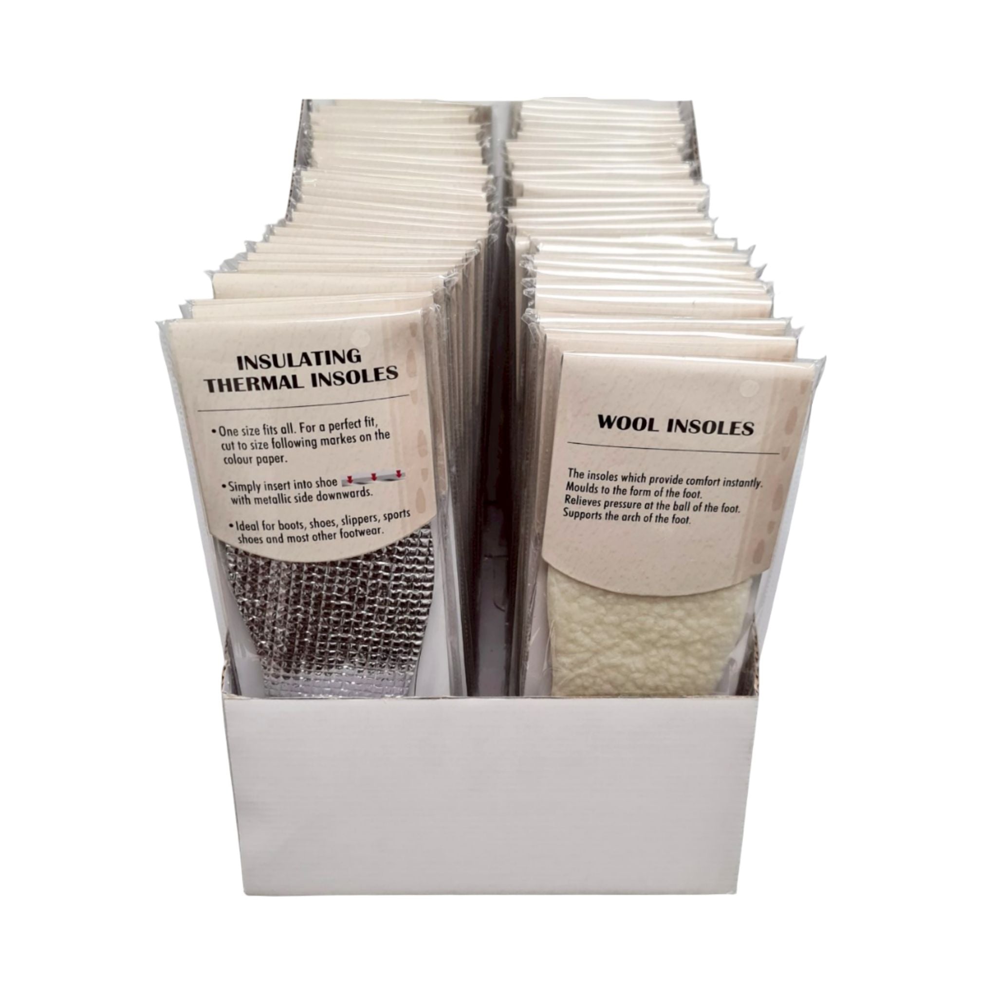 Insoles Foil/Wool Display - 60pcs