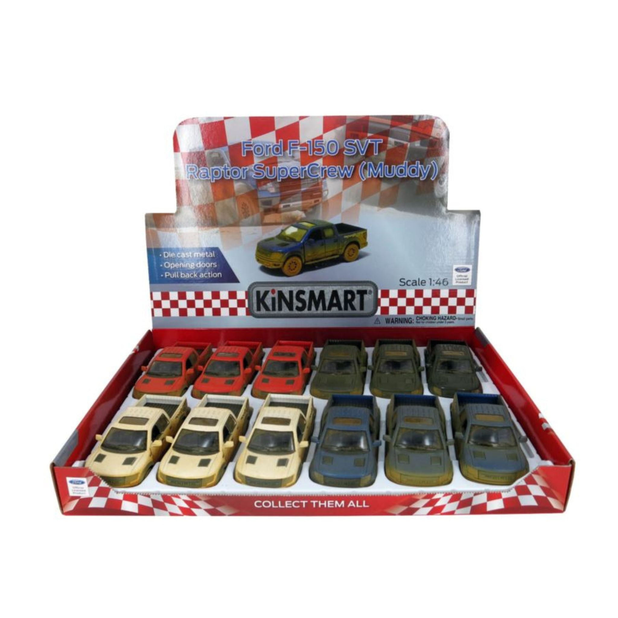 Ford F-150 SVT Raptor SuperCrew (Muddy) Car Display - 12pcs